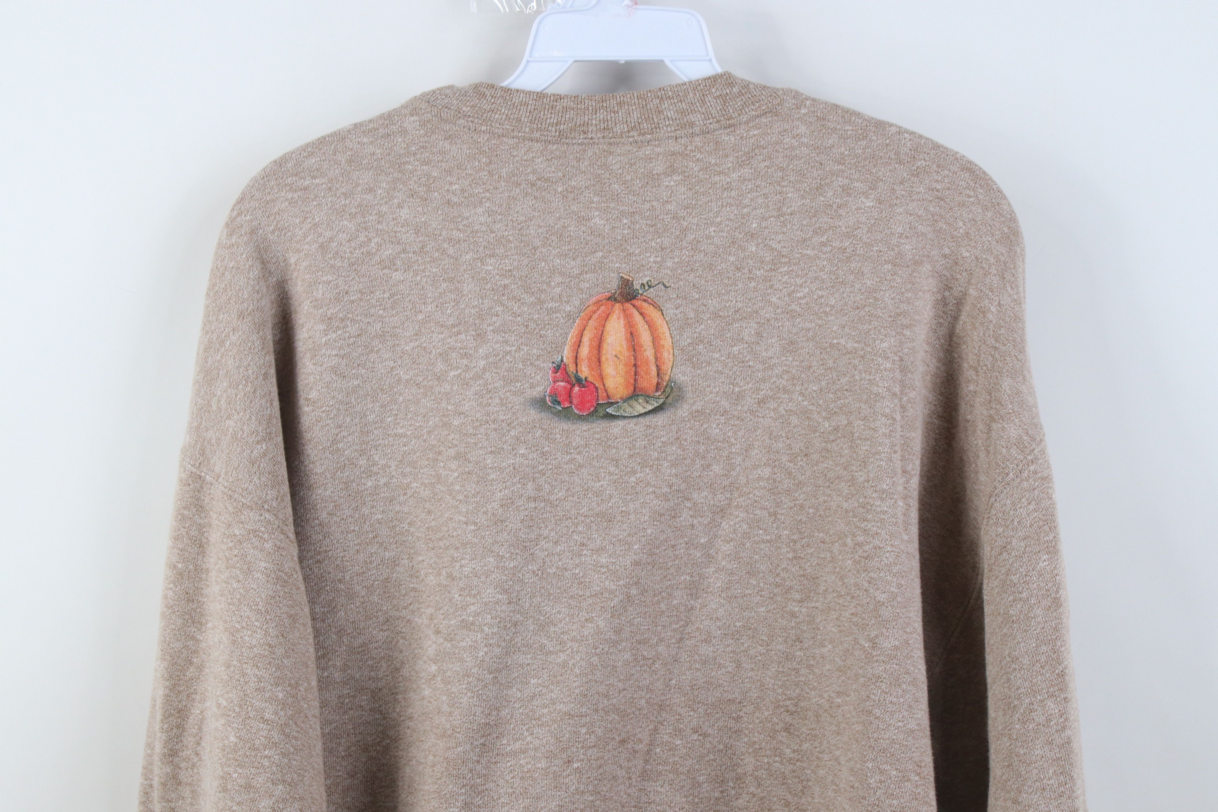 Vintage Vintage 90s Streetwear Fall Orchard Leaf Apple Sweatshirt Size L / US 10 / IT 46 - 13 Thumbnail