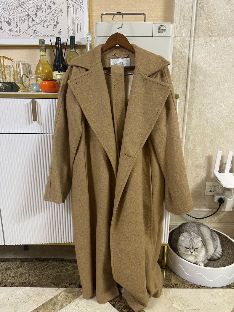 maxmara camel wool coat with belt-2508