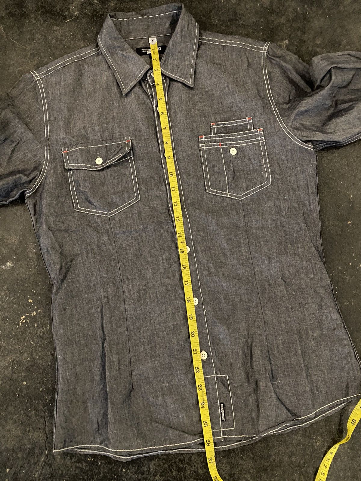 Beauty Beast × Japanese Brand × Tornado Mart Tornado Mart Japan Chambray long Shirt Size US M / EU 48-50 / 2 - 11 Thumbnail