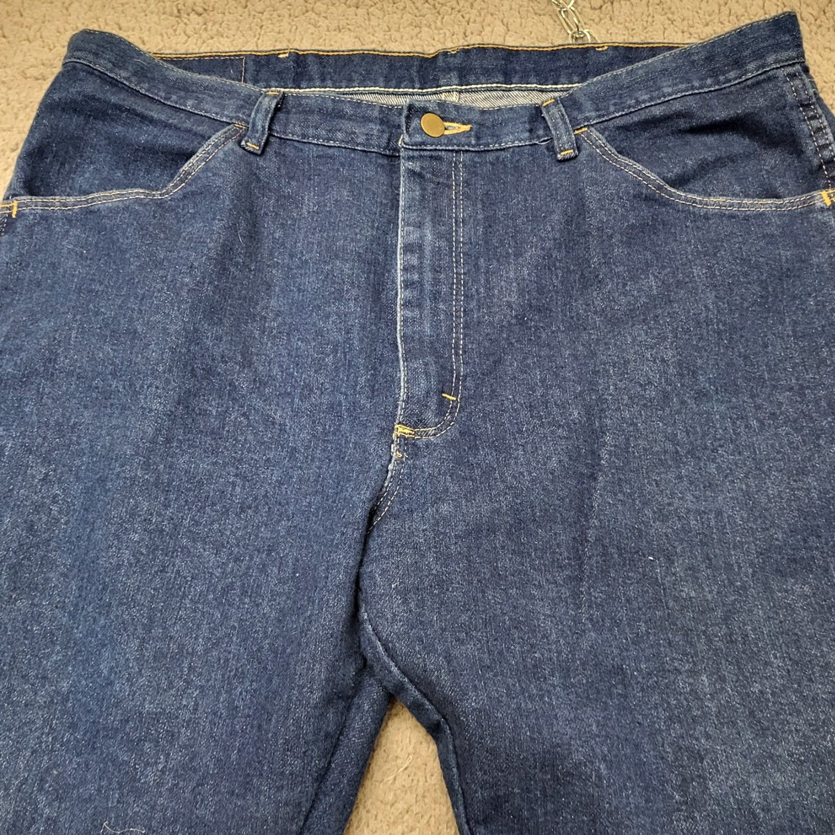 Wrangler Wrangler Mens Jeans Regular Fit Denim Dark Wash Straight Leg 38x30 85900DW Size US 38 / EU 54 - 4 Thumbnail