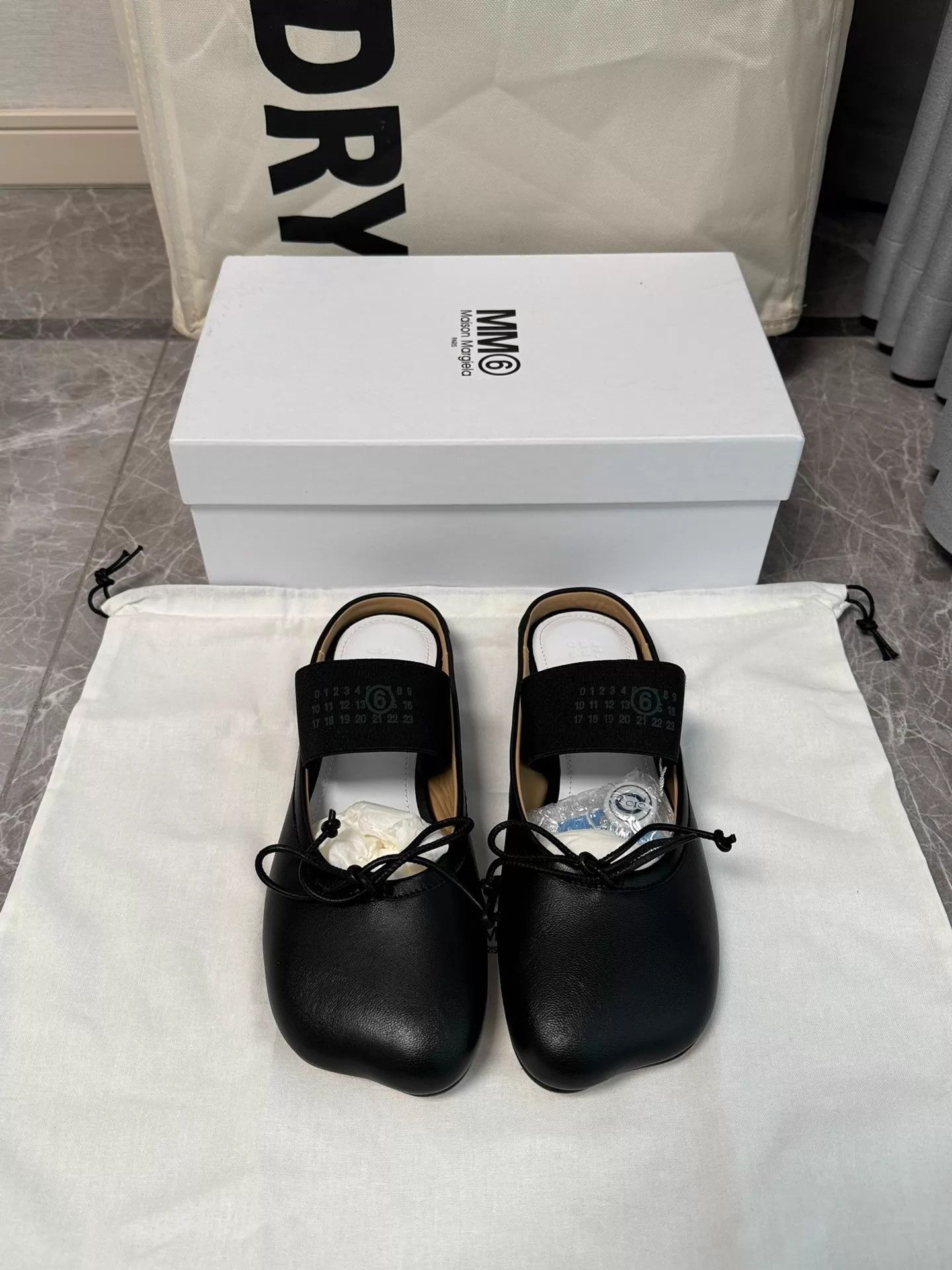 MM6 MM6 lace-up ballet mules black leather 36 Size US 5.5 / IT 35.5 - 3 Thumbnail