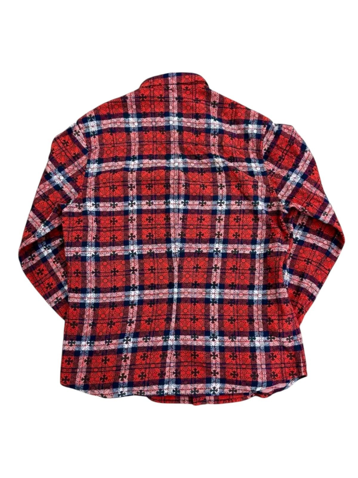 Chrome Hearts Chrome Hearts M Loose Ends Cross Patches Button Up Red Shirt Size US M / EU 48-50 / 2 - 2 Thumbnail