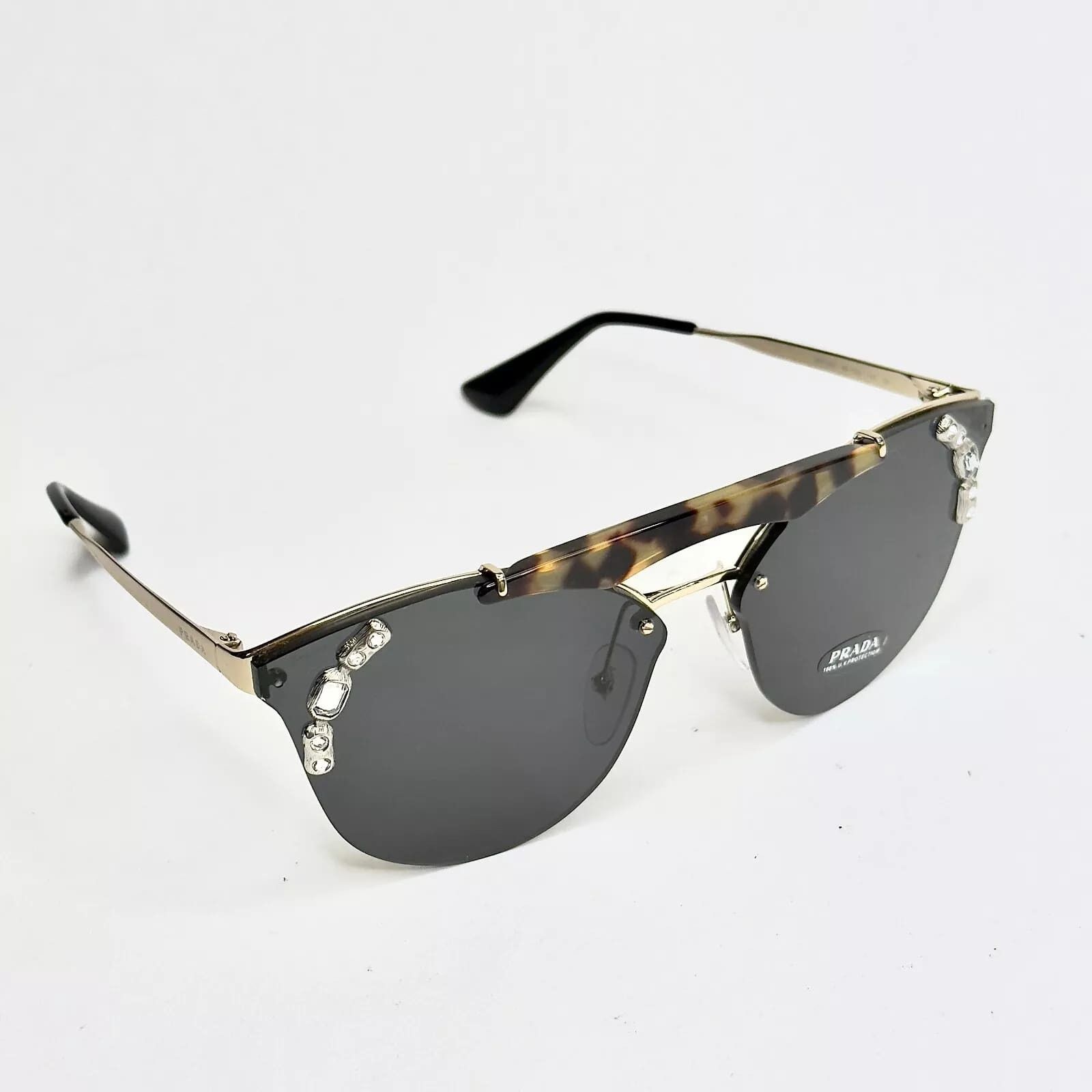 Prada PRADA ORNATE Gold Black Fashion Sunglasses 53U PR53US 53US Size ONE SIZE - 10 Thumbnail
