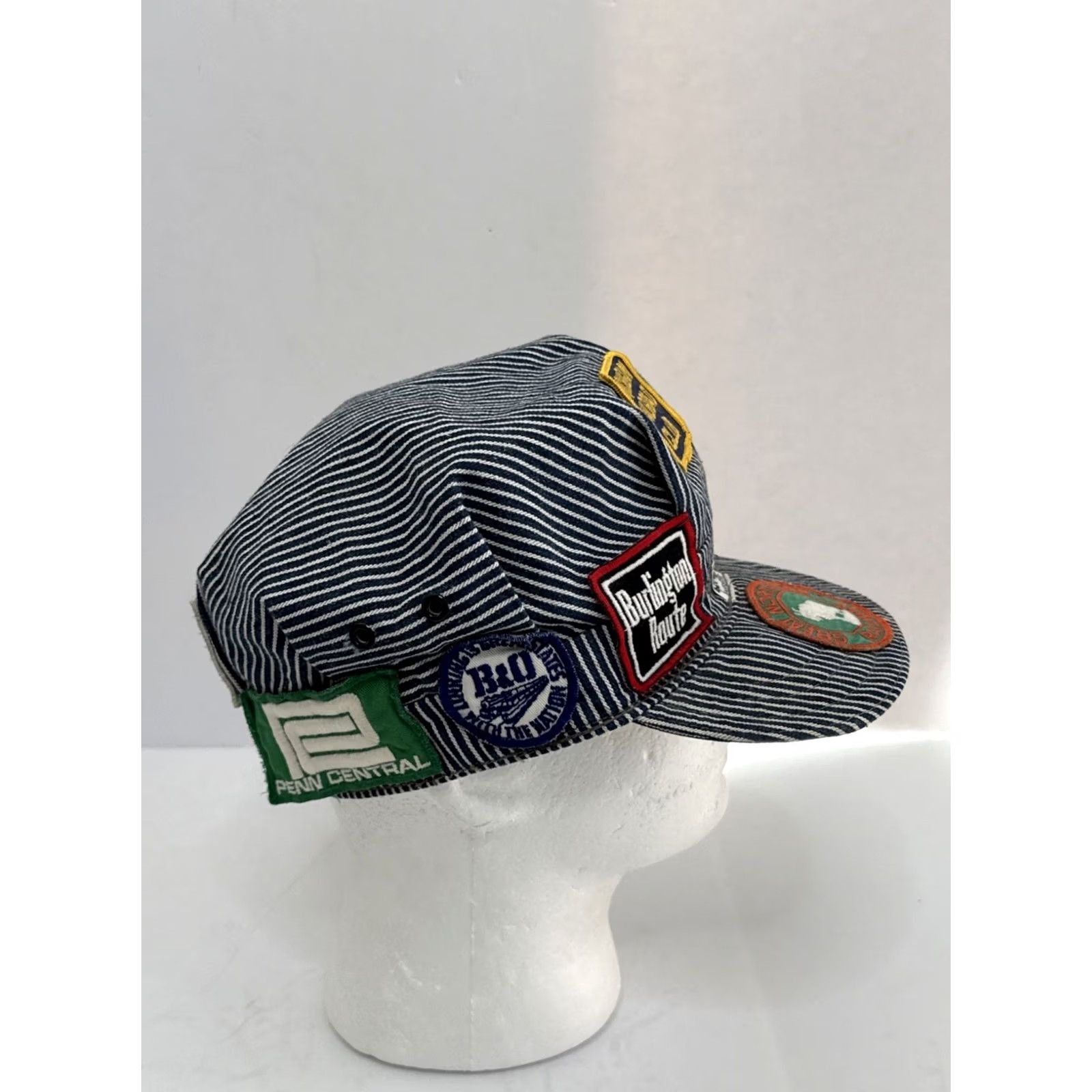 Lee VINTAGE LEE JEANS DENIM ENGINEERS HAT Union Made Workwear USA 1950s SANFORIZED Blue Mens One Size Size US 35 - 5 Thumbnail
