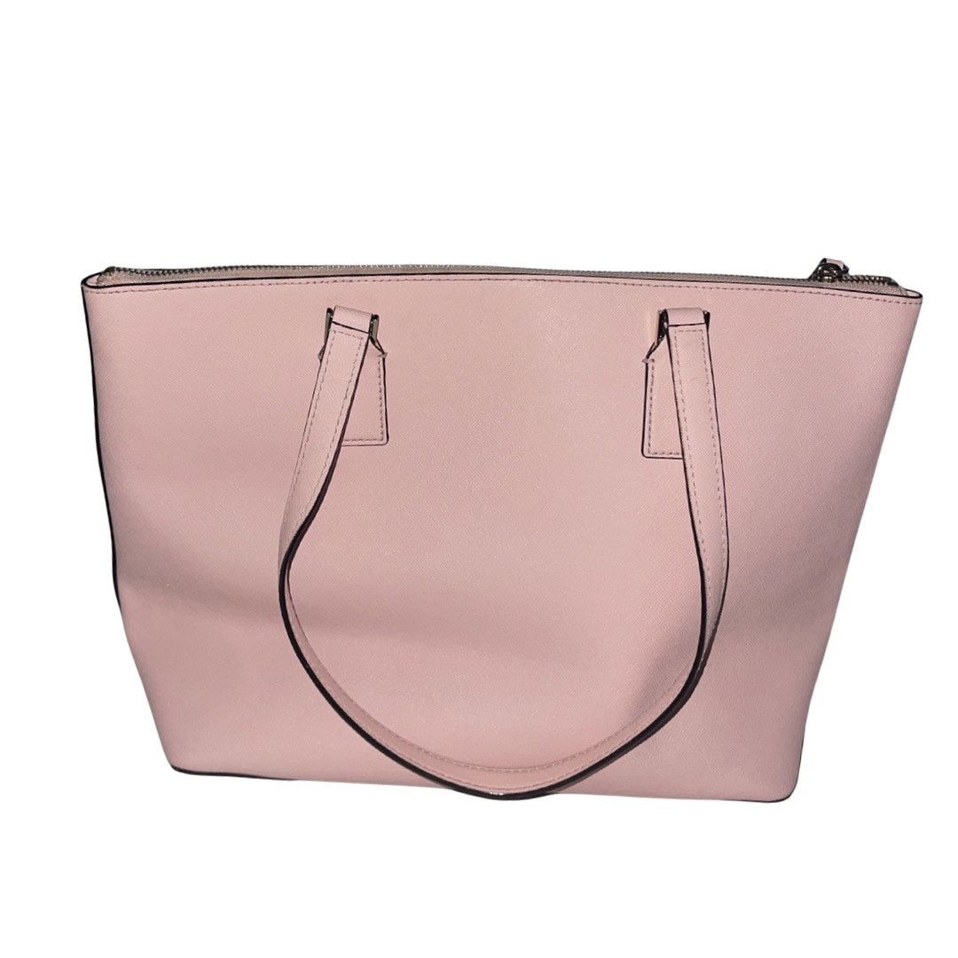 Kate Spade Schuyler Leather Tote Handbag Chalk Pink Zip Closure Charm Size ONE SIZE - 2 Thumbnail