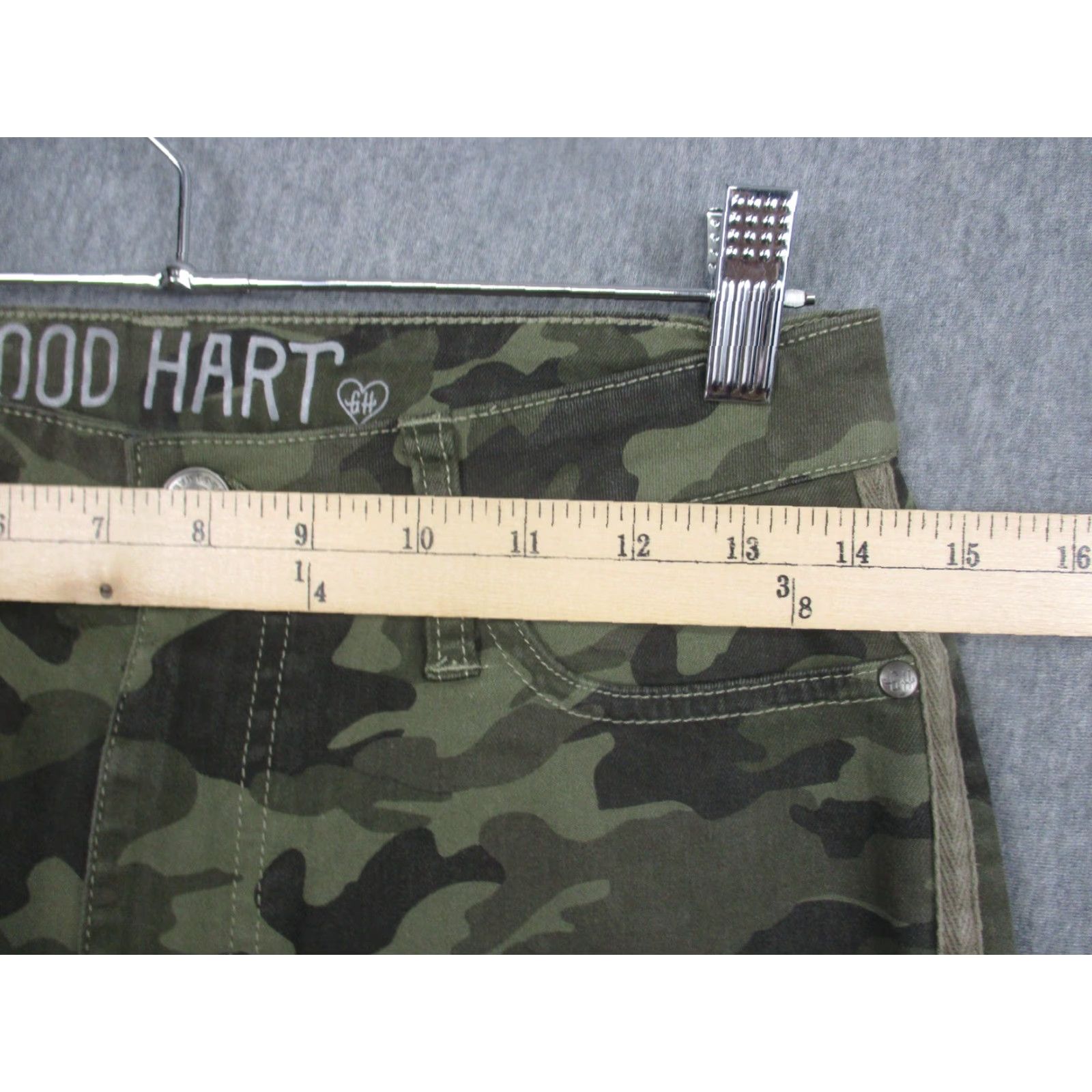 Denime Good Hart Jeans Womens 4 Green Camouflage Mid Rise Stretch Denim Skinny Ankle Pocket Size 27" / US 4 / IT 40 - 4 Thumbnail