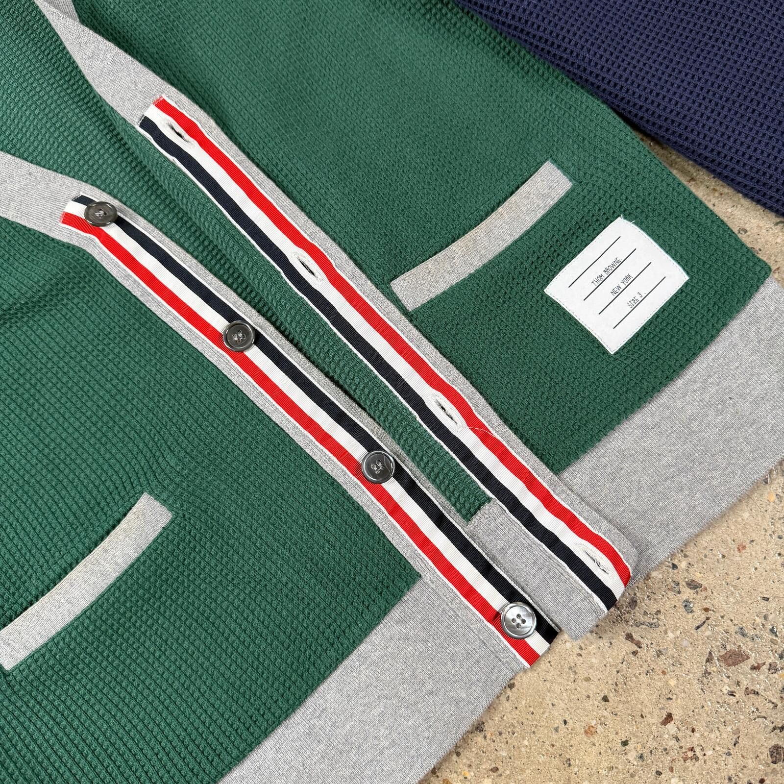 Thom Browne Thom Browne Multicolor Waffle Knit Cardigan Size US M / EU 48-50 / 2 - 8 Thumbnail