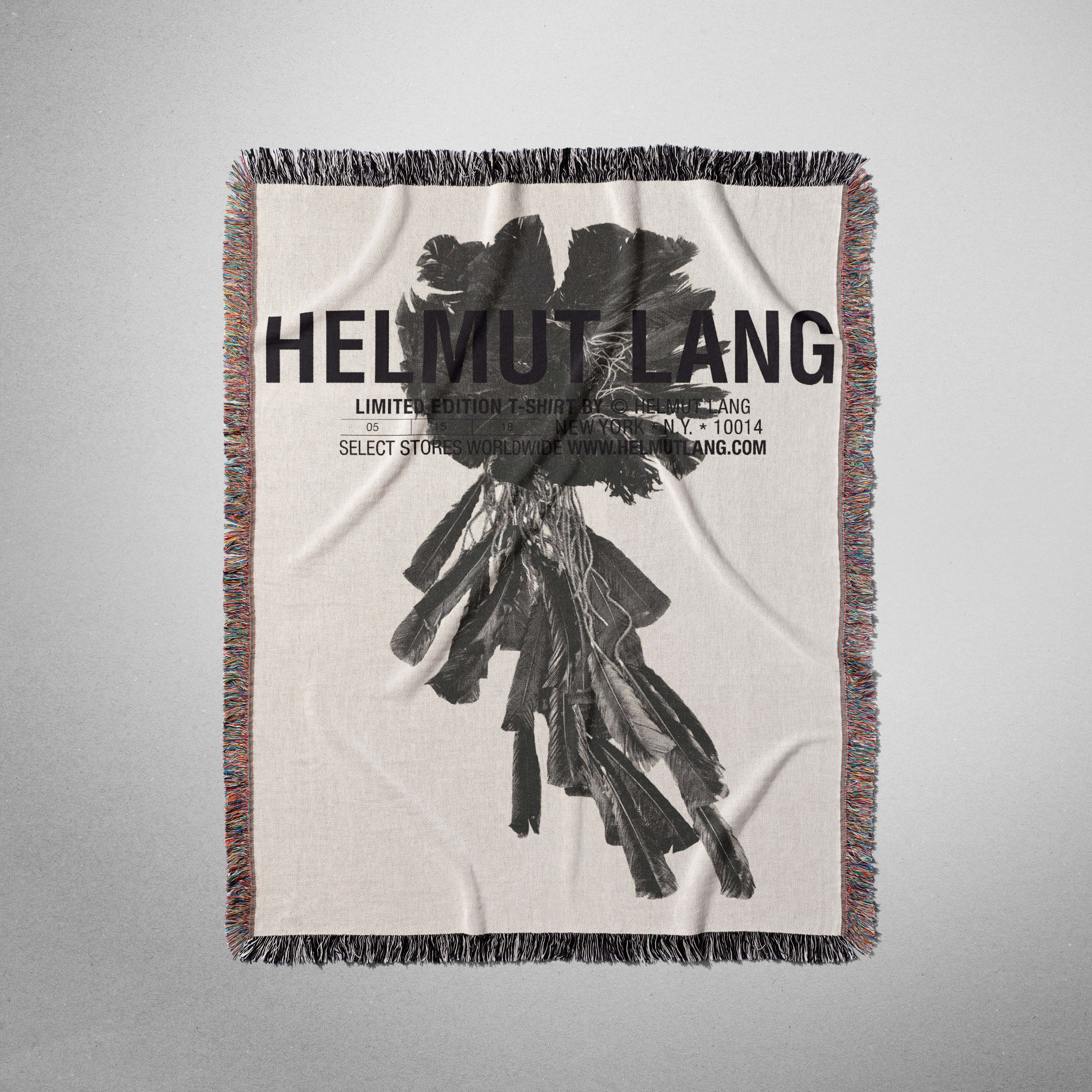 Helmut Lang 90s Helmut Lang Blanket Woven Jacquard Art Fashion Gift Logo Size ONE SIZE - 2 Thumbnail