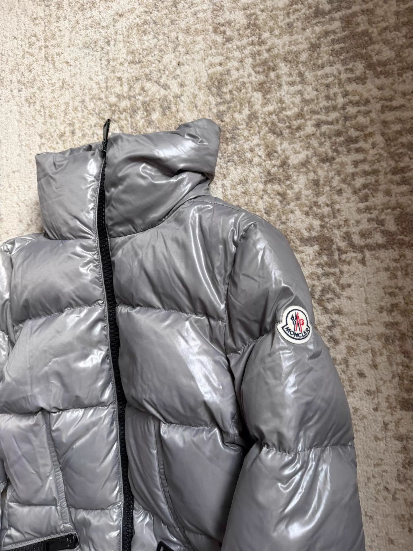 Moncler Moncler Gray Long Down Jacket Size 0 LN Authentic Size XS / US 0-2 / IT 36-38 - 2 Thumbnail