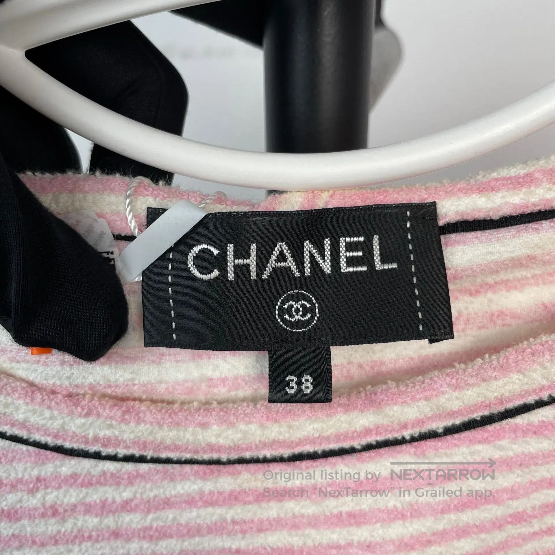 Chanel Chanel Pink Striped T-Shirt| Size XS / US 0-2 / IT 36-38 - 7 Thumbnail