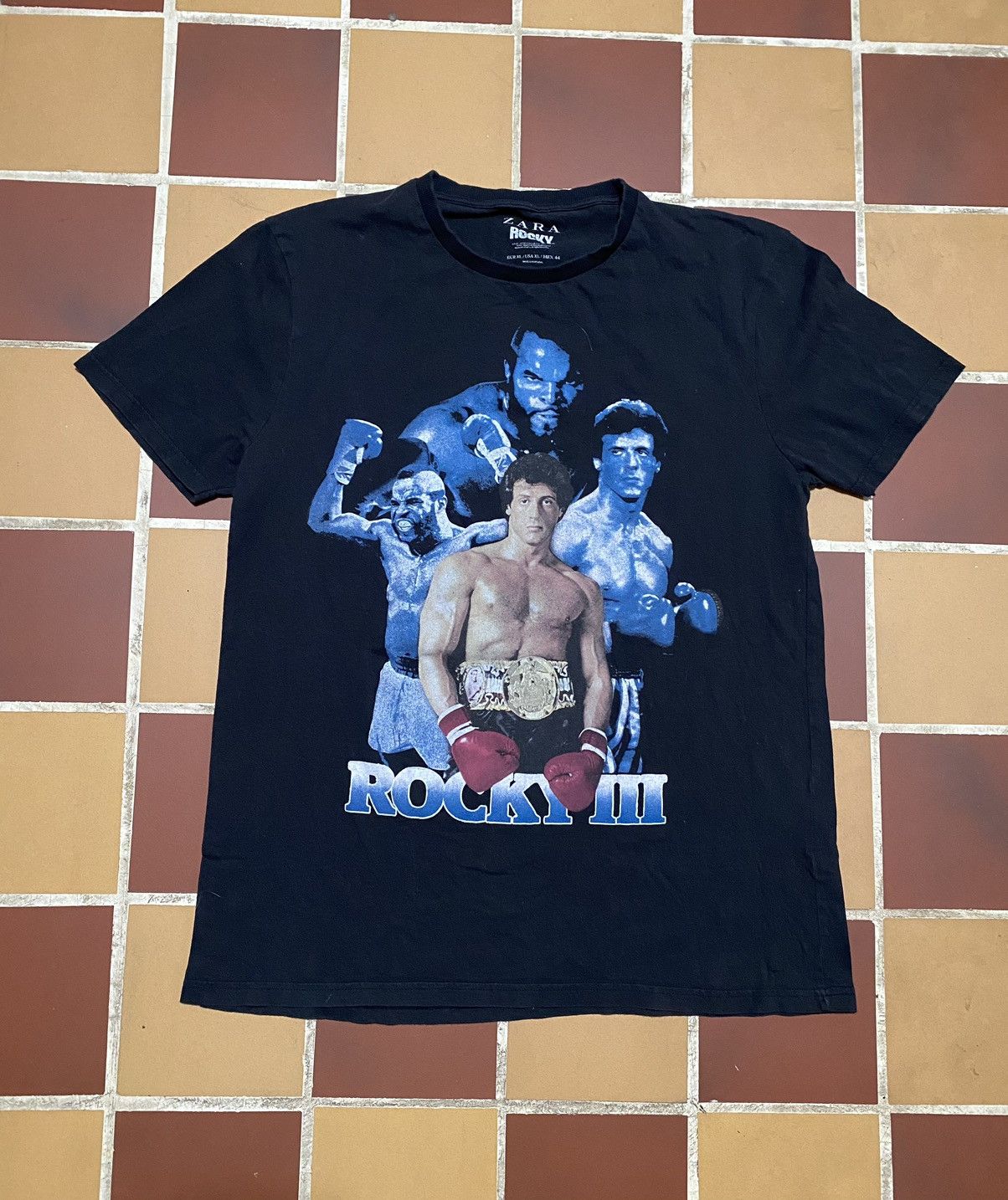 Zara Vintage Rocky 3 Movie T-Shirt Y2K Size US XL / EU 56 / 4 - 1 Thumbnail