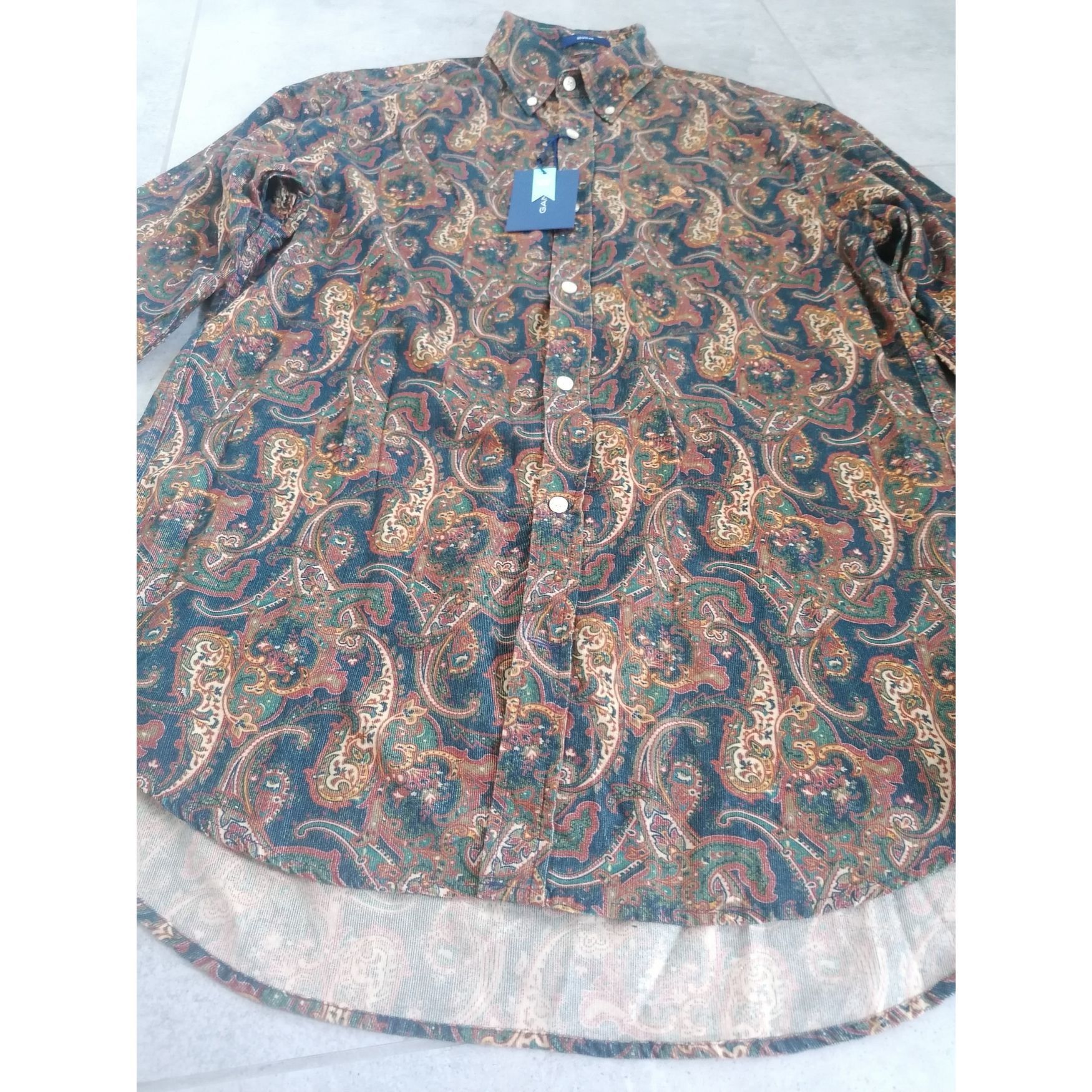 Gant GANT "Paisley Print" Corduroy baroque-style Shirt Size US M / EU 48-50 / 2 - 6 Thumbnail