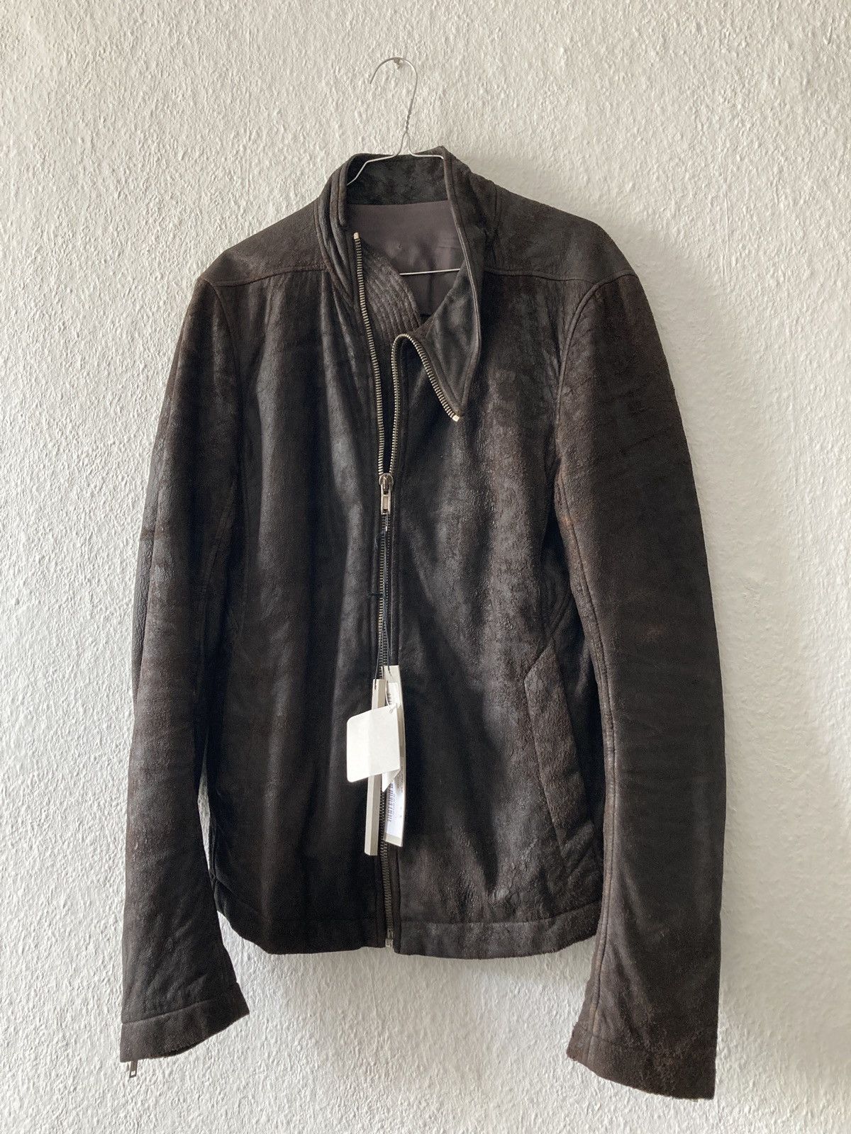 Rick Owens F/W 09 “CRUST” Bitter Blistered Lamb Mollino Leather Jacket Size US L / EU 52-54 / 3 - 2 Thumbnail