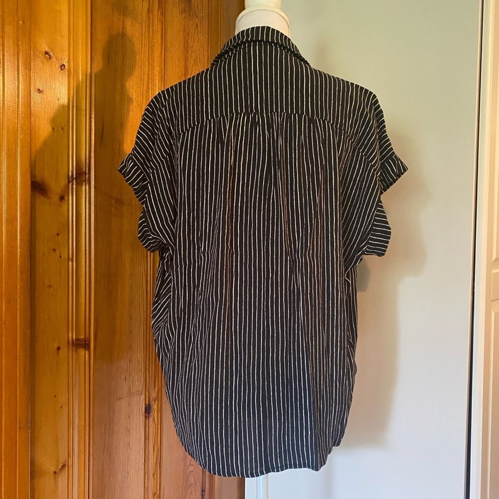 Madewell Madewell Black and White Casual Button Down Shirt Size M / US 6-8 / IT 42-44 - 2 Thumbnail