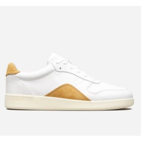 Everlane Everlane The ReLeather Court Sneaker White Mustard M8/F10