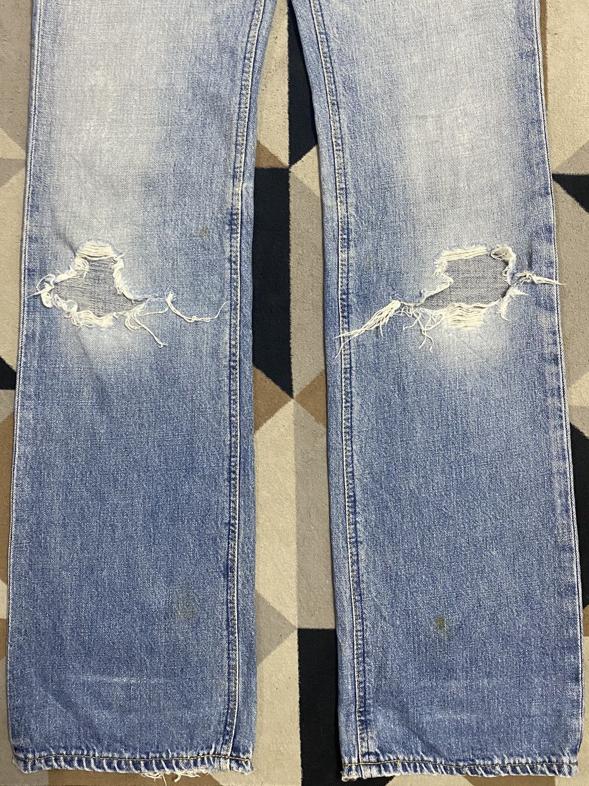 Lee Vintage Lee Riders Faded Wash Distressed Bootcut Jeans Size US 28 / EU 44 - 7 Thumbnail