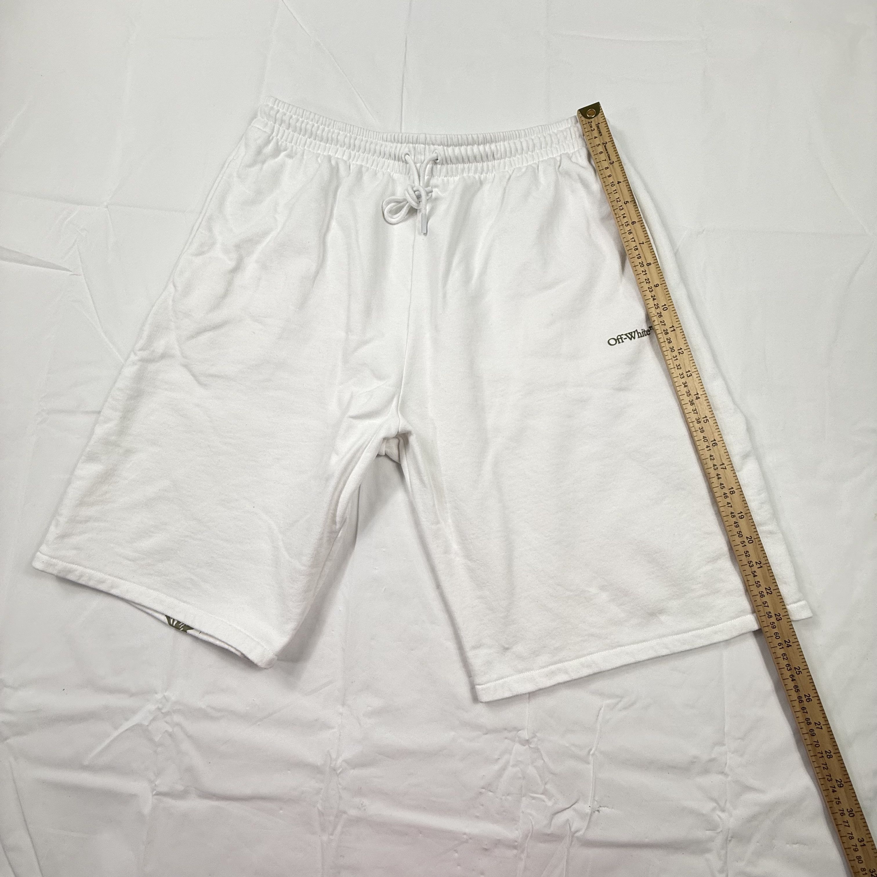 Off-White Off-White Mens White Graphic Sweat Shorts XL Size US 40 / EU 56 - 11 Thumbnail