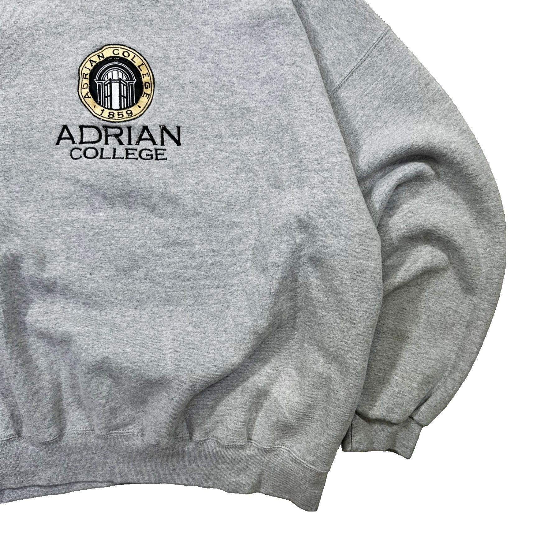 Vintage VIntage 90s Adrian College Embroidered Spell Out Sweater Size US XL / EU 56 / 4 - 3 Thumbnail