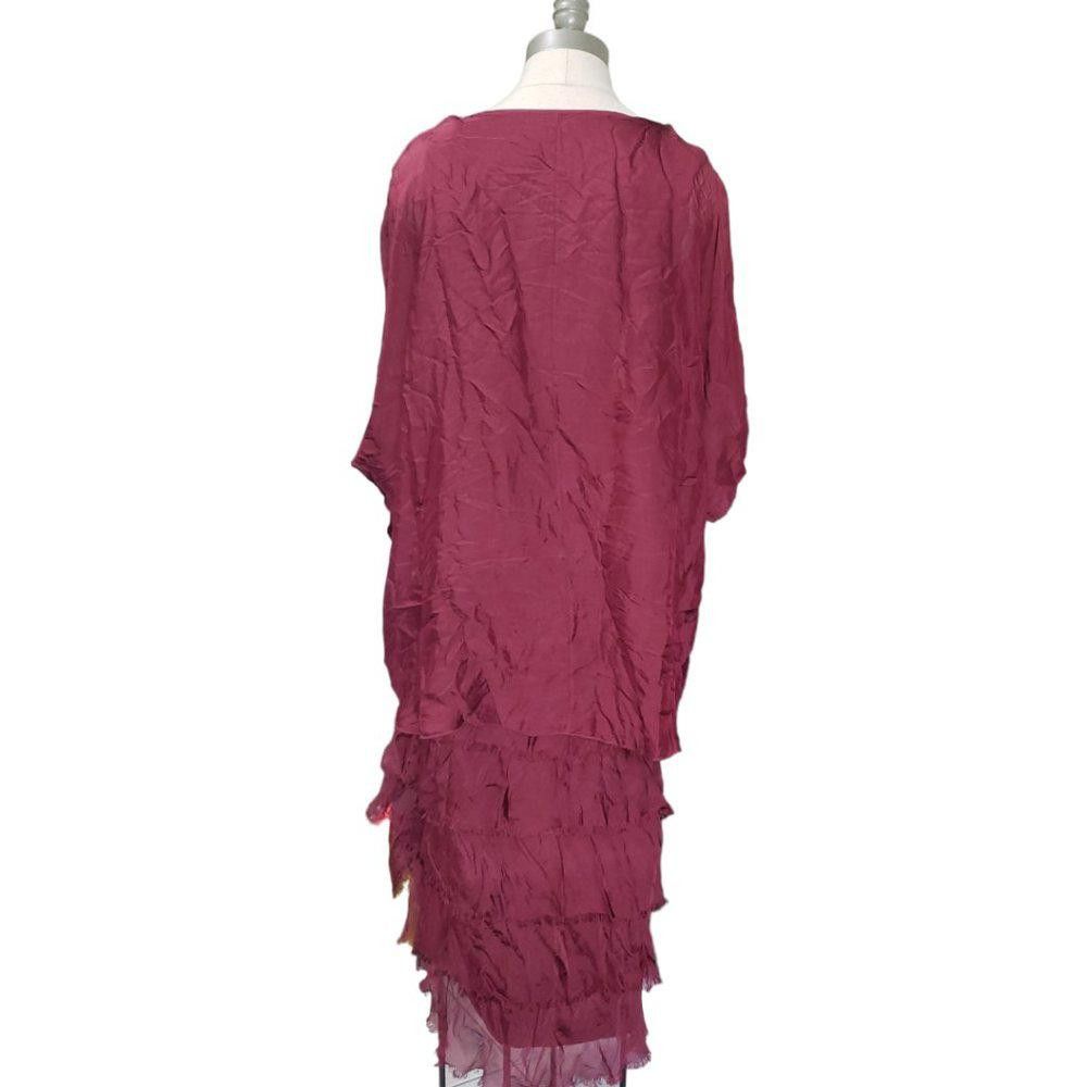 Designer CT266 NT by Amati Red Sheathed Bodice Dress M Size M / US 6-8 / IT 42-44 - 5 Thumbnail