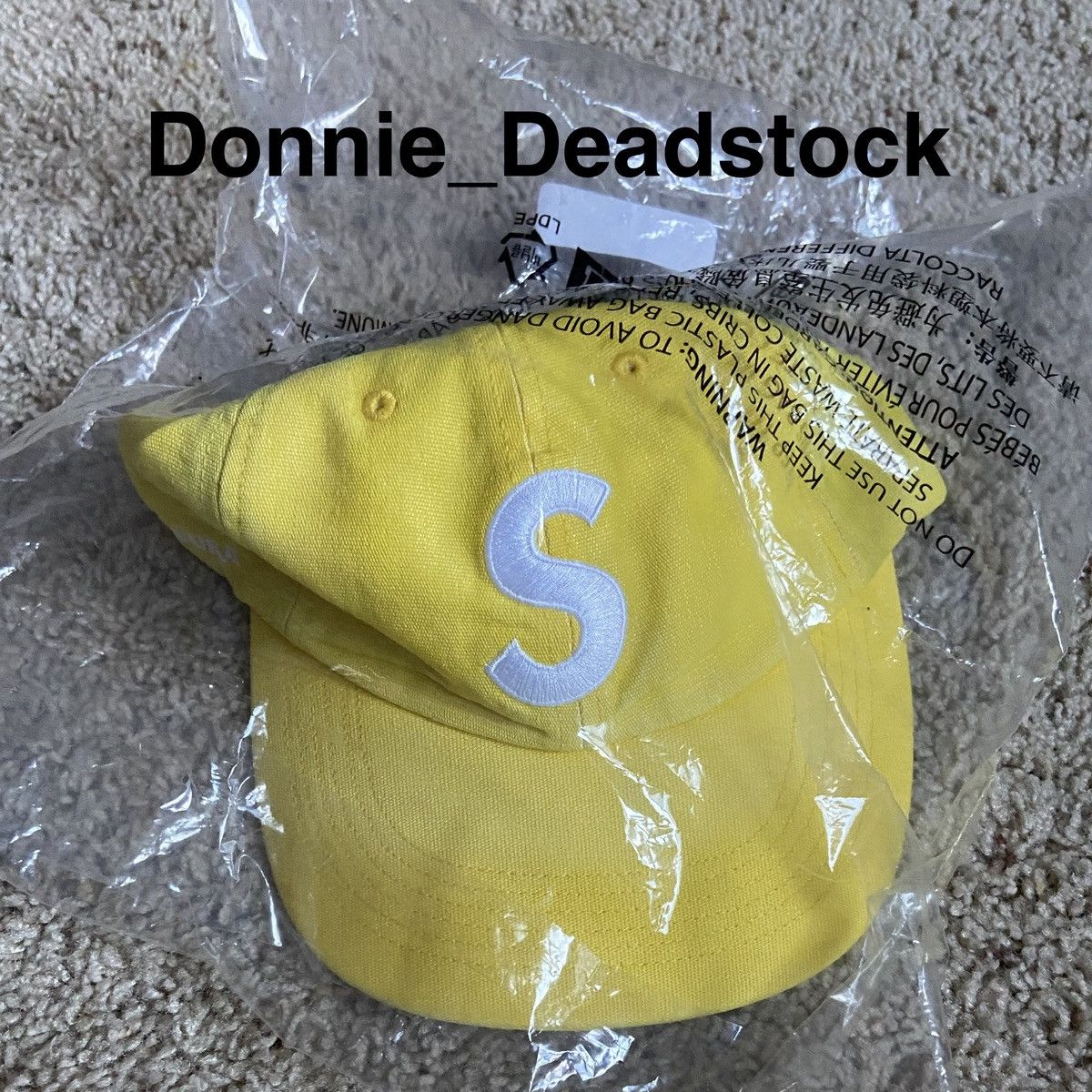 Supreme Supreme Cordura Denim S Logo 6-Panel - Yellow - OS Size ONE SIZE - 4 Thumbnail