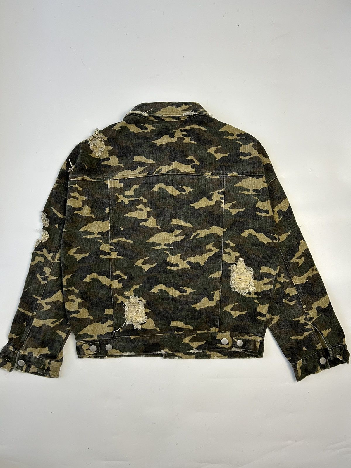 Japanese Brand ENVYM CAMOUFLAGE DENIM JACKET Size US L / EU 52-54 / 3 - 6 Thumbnail