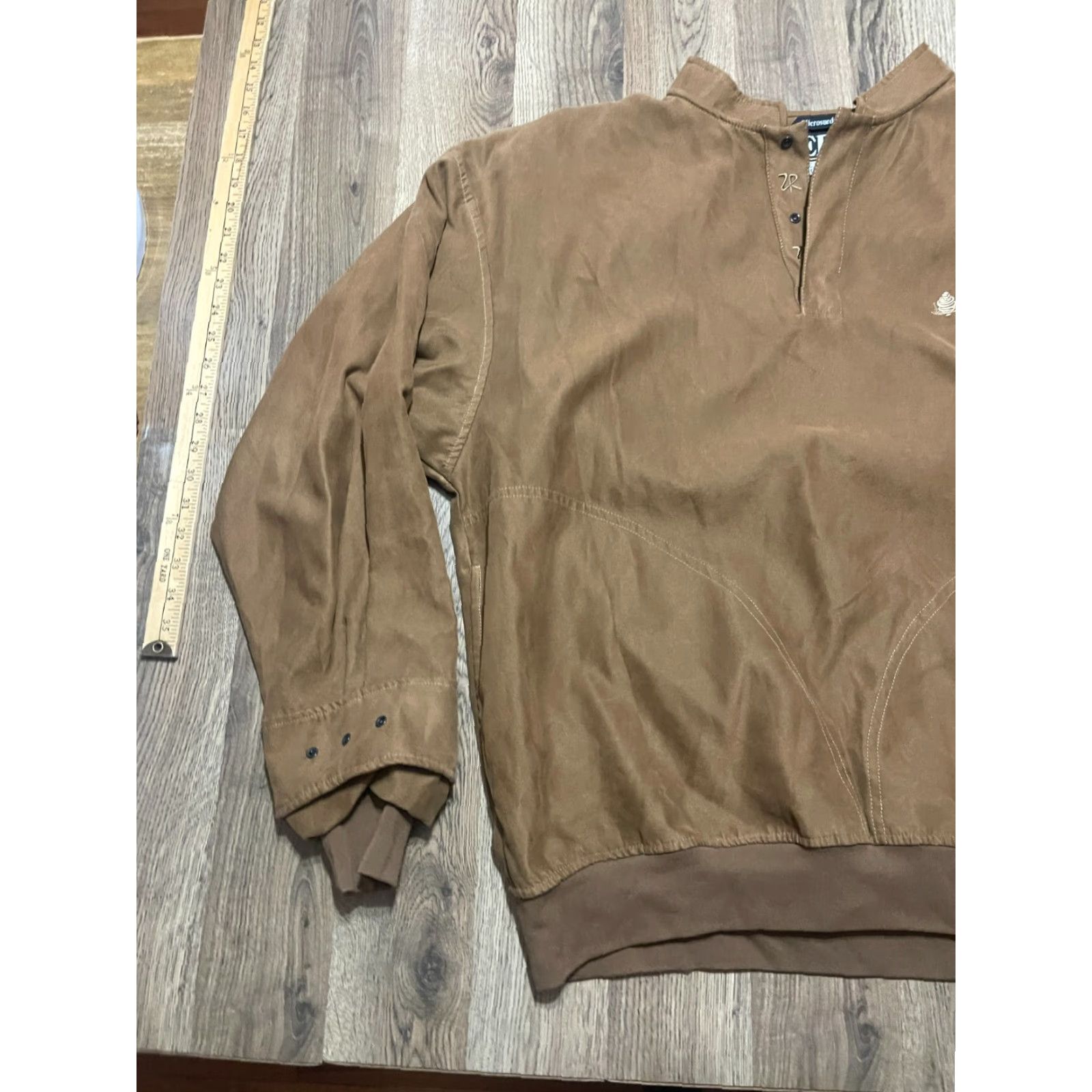 Vintage Zero Shirt Mens Large Brown Pullover 1/4 Snap Closure T-Shirt Long Sleeve Vintage: No Regular Fit Seasonal Fall Spring Summer Men's Shirt Size US L / EU 52-54 / 3 - 3 Thumbnail