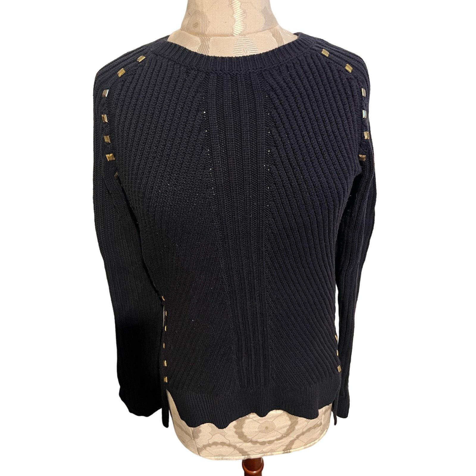 Michael Kors Michael Kors Long Sleeve Studded Crewneck Sweater Medium Size M / US 6-8 / IT 42-44 - 1 Thumbnail