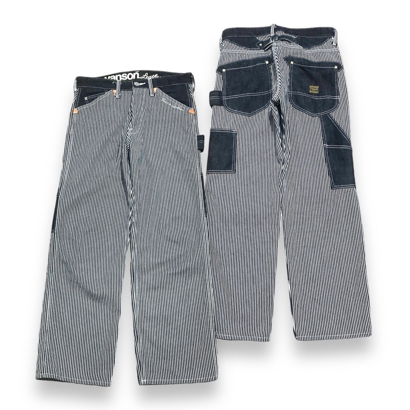 Vanson Leathers × Vintage Vanson Leather Carpenter Hickory Stripe Pants Size US 30 / EU 46 - 1 Thumbnail