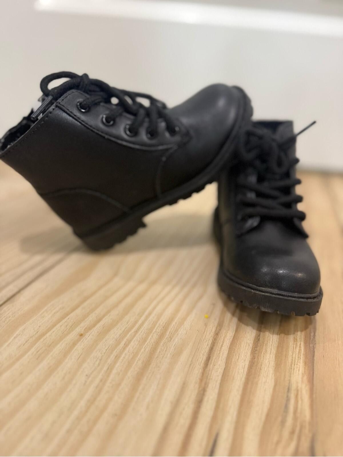 Other Black Lace-Up Combat Boots Size US 9 / EU 42 - 4 Thumbnail