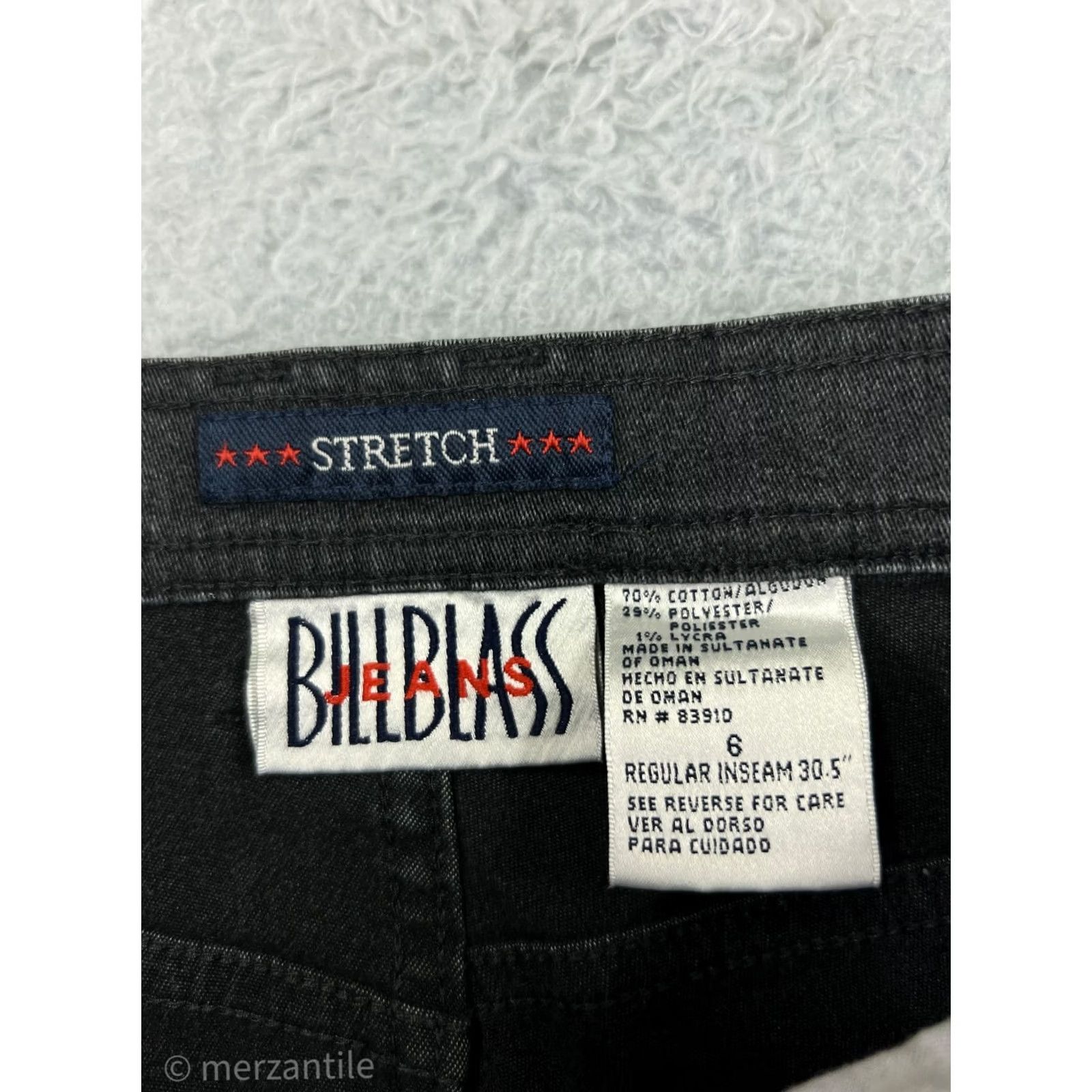 Bill Blass Bill Blass Jeans Women 6 Black Denim Tapered High Rise 5-Pocket Cotton Blend Stretch Floral Classic Designer Womens Size 28" / US 6 / IT 42 - 4 Thumbnail