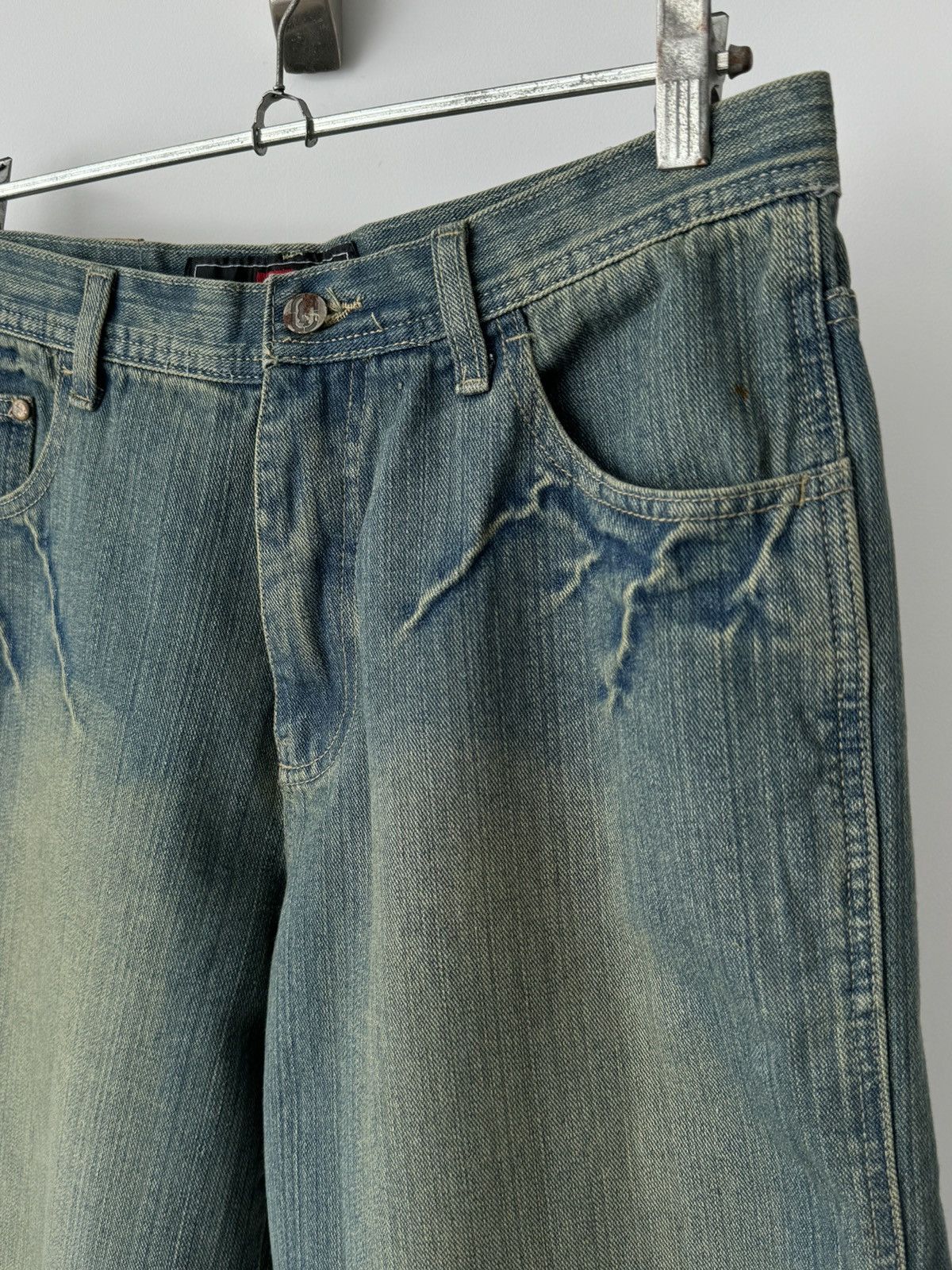 Affliction × Ecko Unltd. × Vintage Vintage Y2K Ecko Unltd. Opium Carpenter Acid Jeans Shorts Size US 32 / EU 48 - 4 Thumbnail