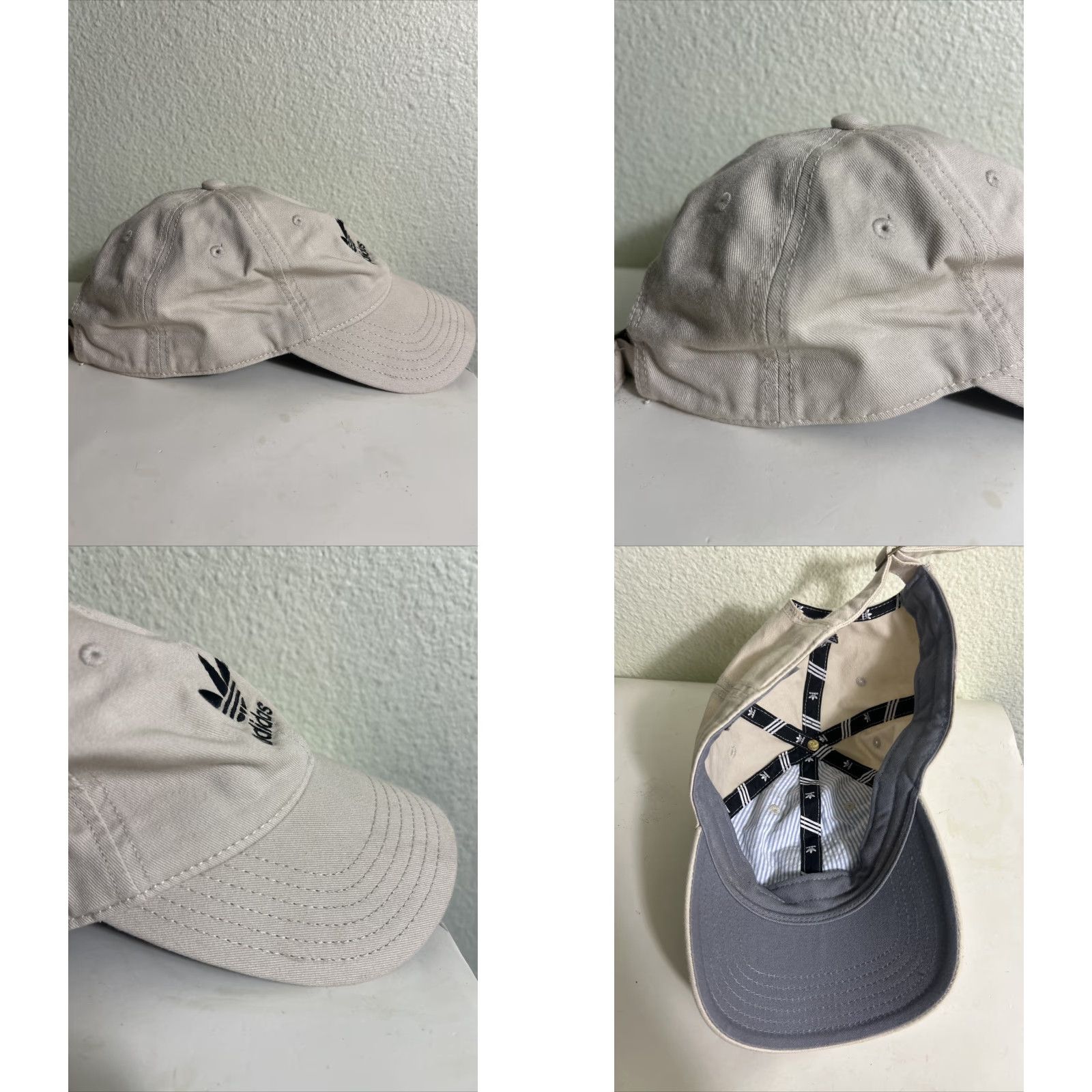 Adidas Adidas Dad Hat Adjustable Strap Black Beige Trefoil Hat Baseball Cap Men One Size Size ONE SIZE - 9 Thumbnail