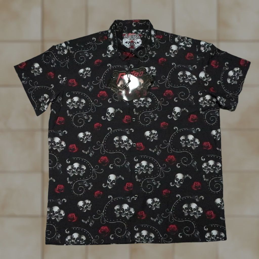 Etro Retro Rifle Shirt Mens XXL Black Button-Up Short Sleeve Vintage No Size US XXL / EU 58 / 5 - 1 Thumbnail