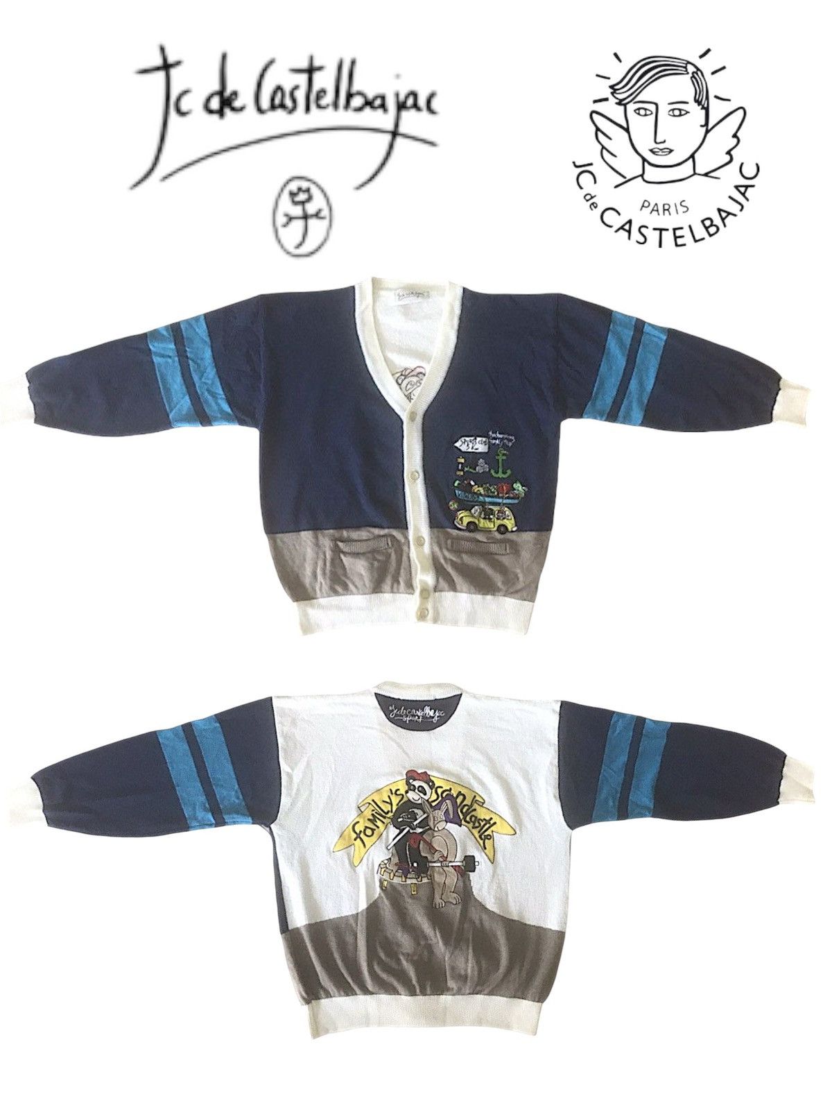 Designer Jean-Charles De Castelbajac Cardigan Size US L / EU 52-54 / 3 - 3 Thumbnail