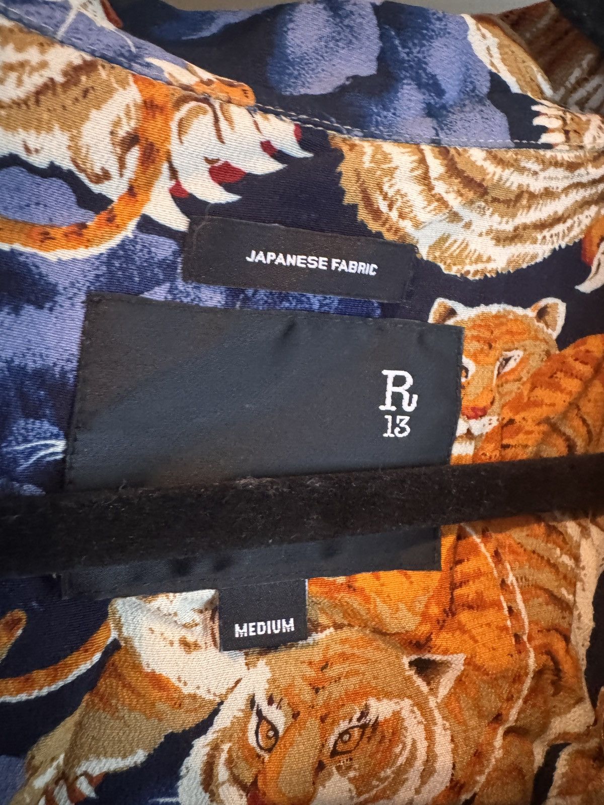 R13 OVERSIZED HAWAIIAN SHIRT - ORANGE TIGER Size M / US 6-8 / IT 42-44 - 5 Thumbnail