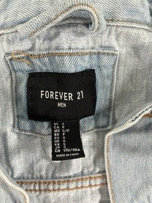 Forever 21 Forever 21 Denim Trucker Jacket Mens S Boxy Cut Casual Coat Size US S / EU 44-46 / 1 - 3 Thumbnail