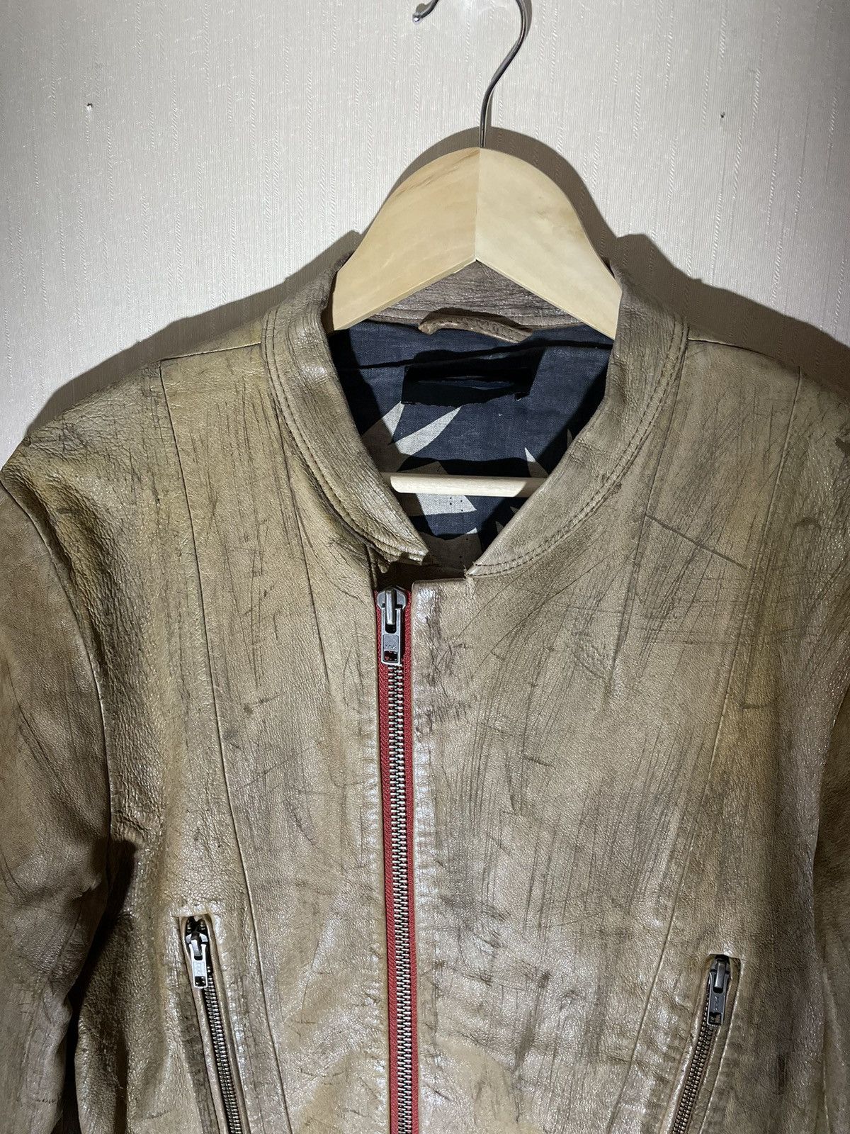 Designer × Diesel Black Gold × Japanese Brand Diesel Black Gold rare leather biker jacket Size US S / EU 44-46 / 1 - 3 Thumbnail