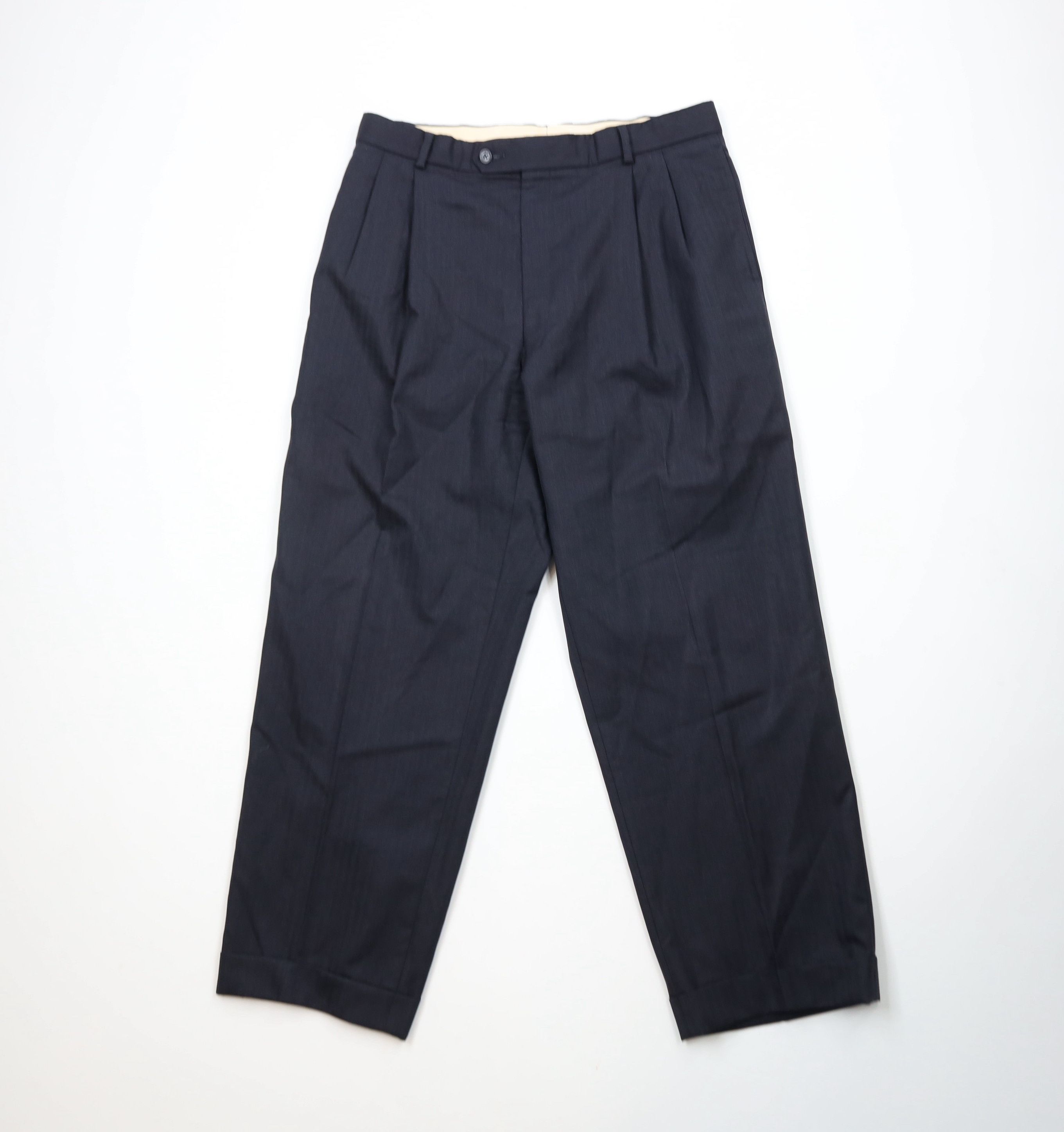 Vintage Vintage 90s Streetwear Herringbone Wide Leg Chino Pants Size US 32 / EU 48 - 1 Thumbnail