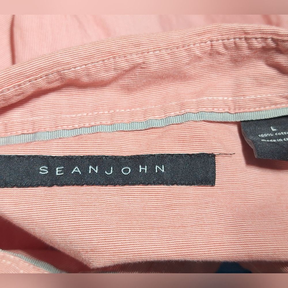 Sean John Men's Light Red Casual Shirt With Epaulettes By Sean John S Size US L / EU 52-54 / 3 - 3 Thumbnail