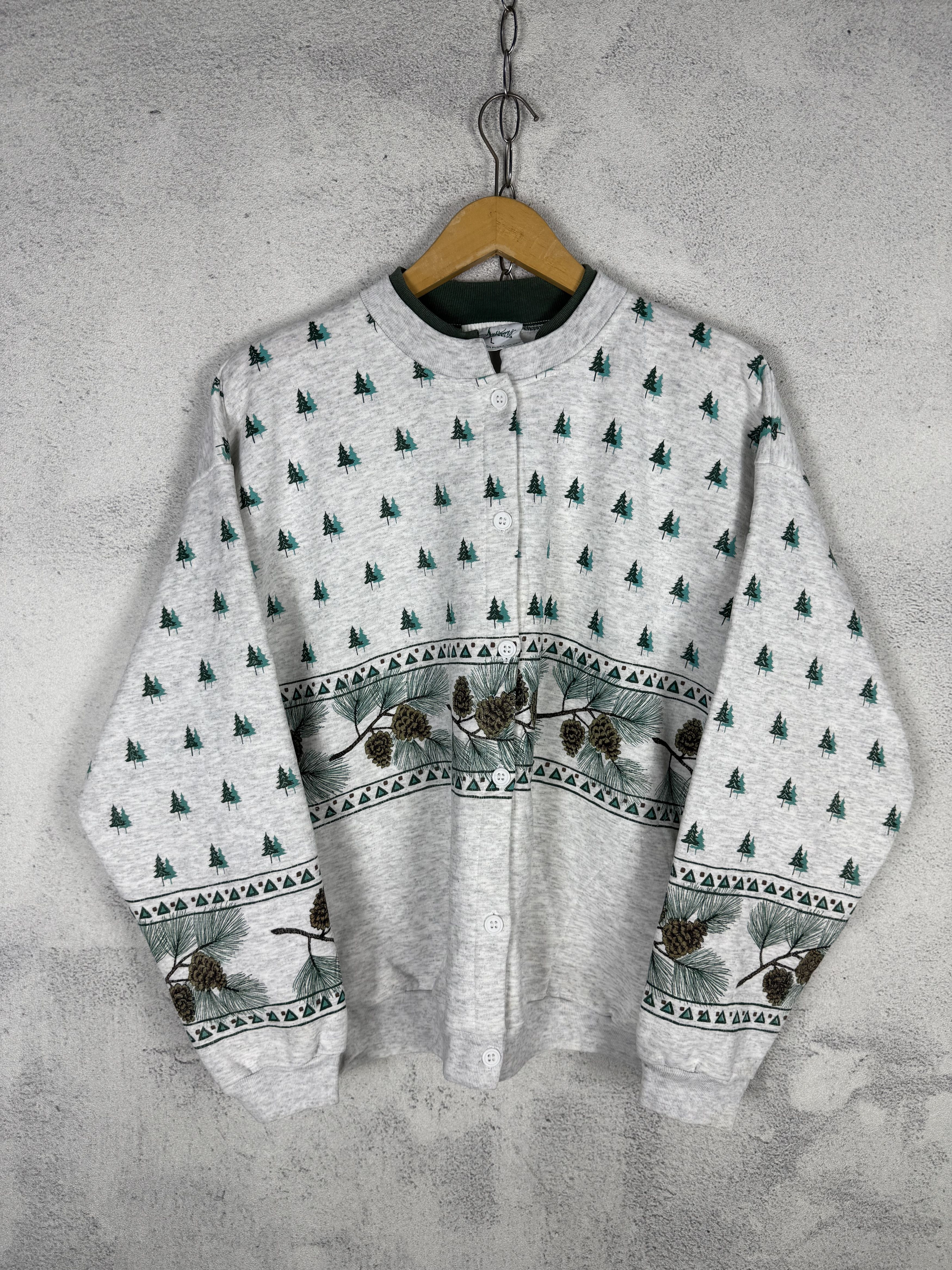 Vintage Vintage 90s Artisans Sunschein Forest Pinecone Sweatshirt Size US M / EU 48-50 / 2 - 1 Thumbnail