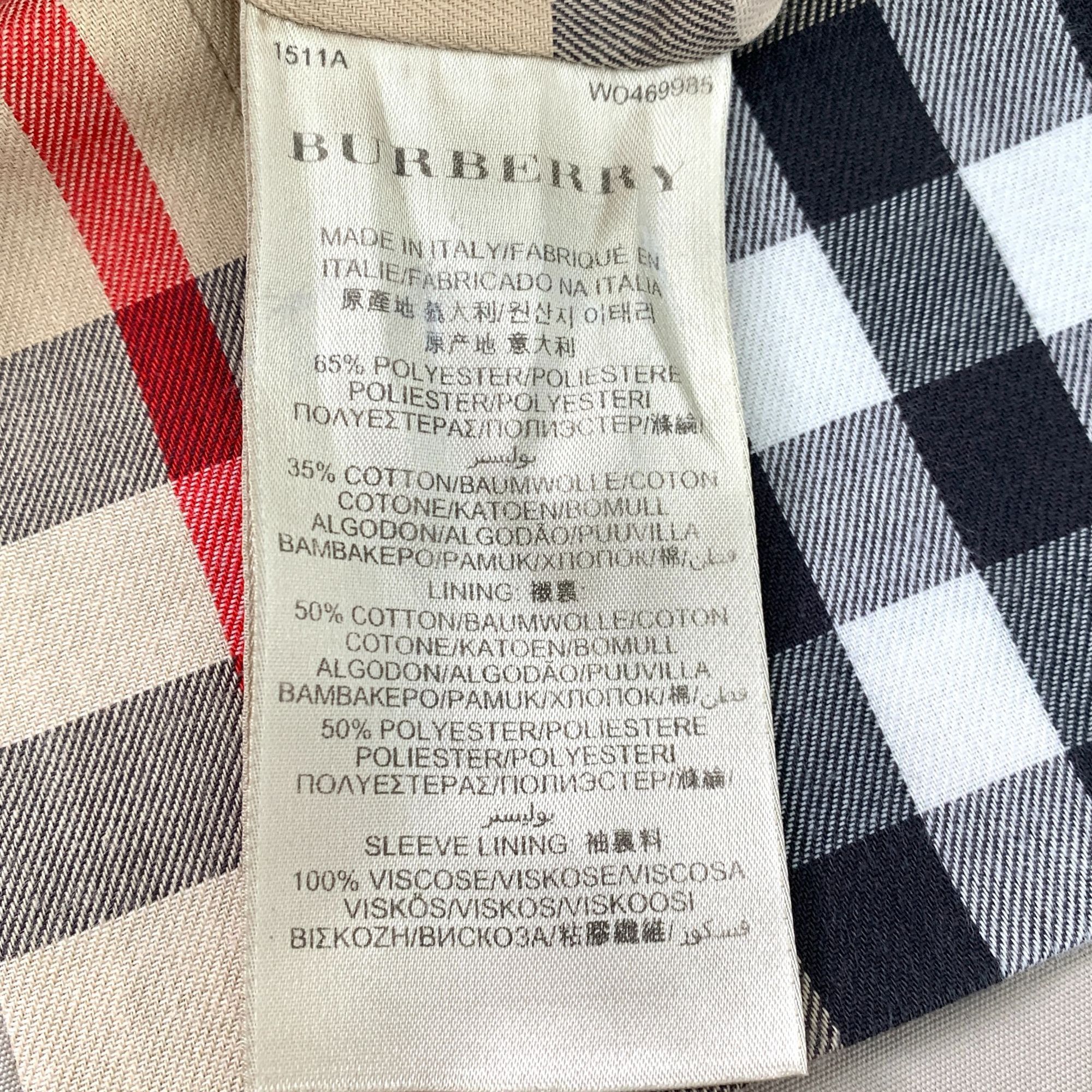 Burberry Burberry Khaki Double-Breasted Belted Trench Coat (Size 36/X Size XS / US 0-2 / IT 36-38 - 3 Thumbnail