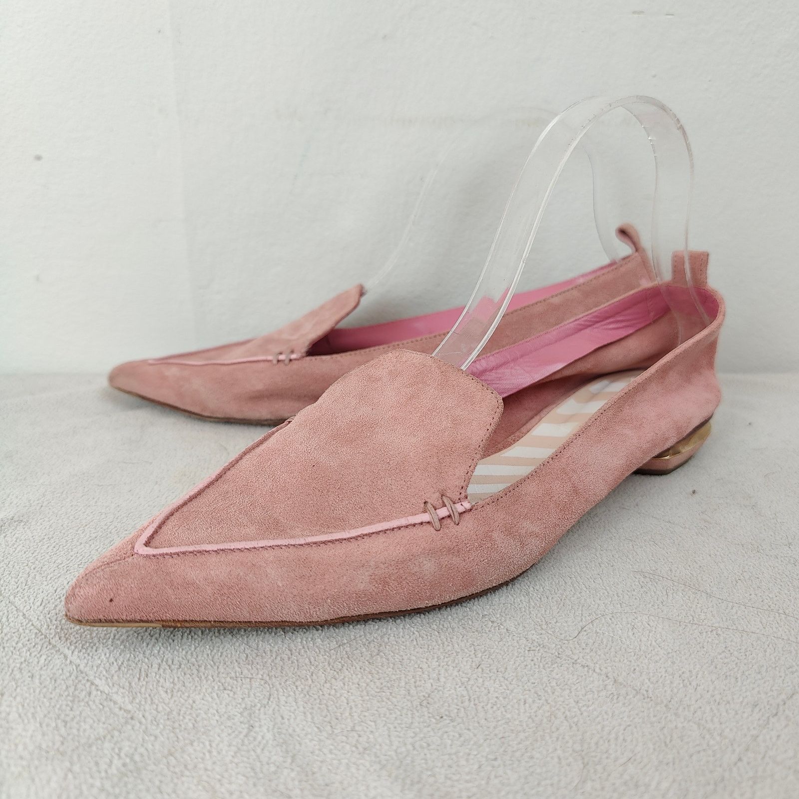 Other Nicholas Kirkwood Pink Suede Flats 40.5 10.5 Pointed Toe Size US 10.5 / IT 40.5 - 4 Thumbnail