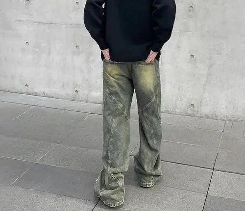 High Sport × Japanese Brand × Jean Vintage Flared Wide Leg Jeans Size US 31 - 4 Thumbnail