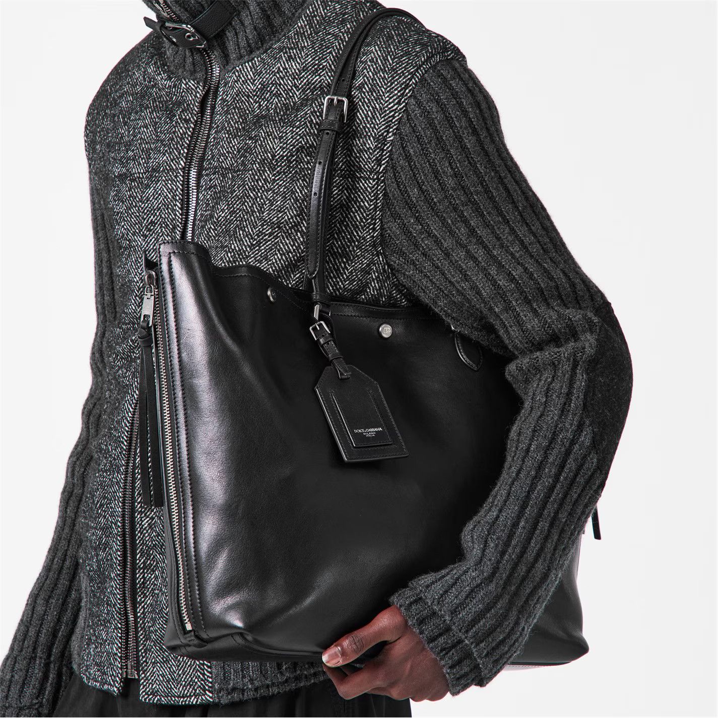 Dolce & Gabbana o1g2r1mq0426 Size: OS / Leather Tote Bags in Nero Size ONE SIZE - 3 Thumbnail