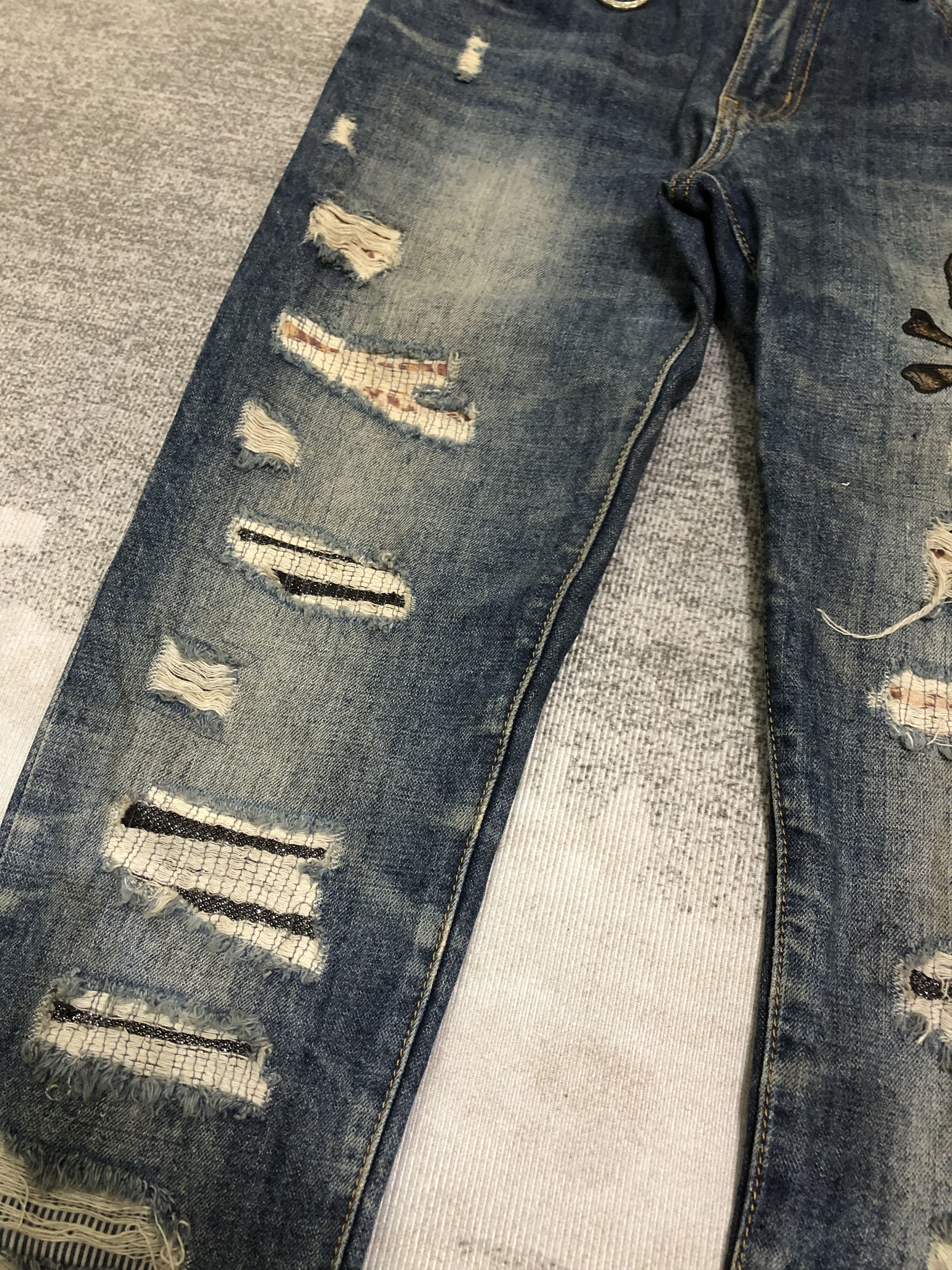 Japanese Brand Roen skull punk studed distresseed japanese brand jeans Size US 30 / EU 46 - 5 Thumbnail