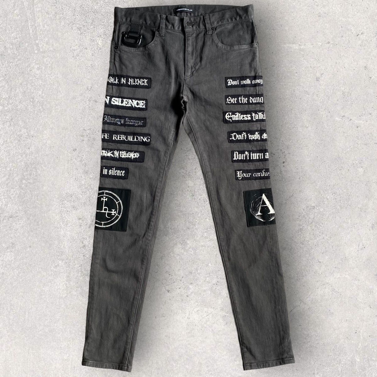 Undercover SS18 Joy Division Patch Skinny Jeans Size US 30 / EU 46 - 1 Thumbnail