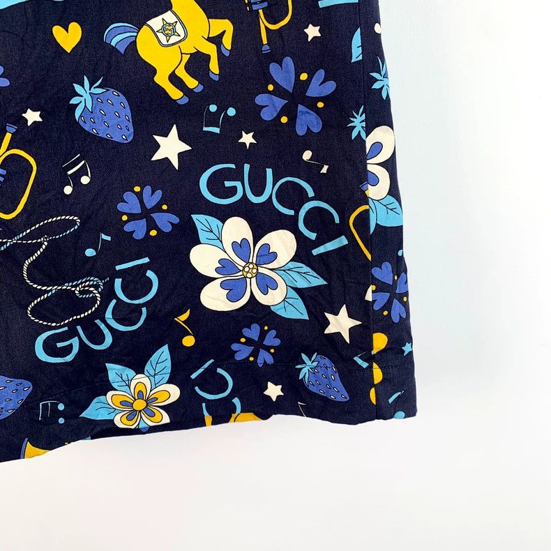 Gucci Gucci Color-blocked floral letters full-print cotton casual Size US 30 / EU 46 - 4 Thumbnail