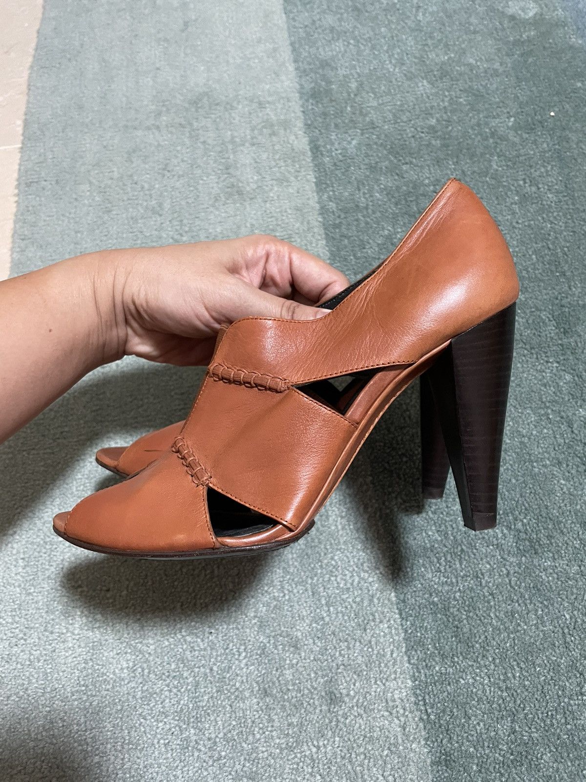 Vanessa Bruno vanessa bruno leather heeled sandals Size US 8 / IT 38 - 3 Thumbnail