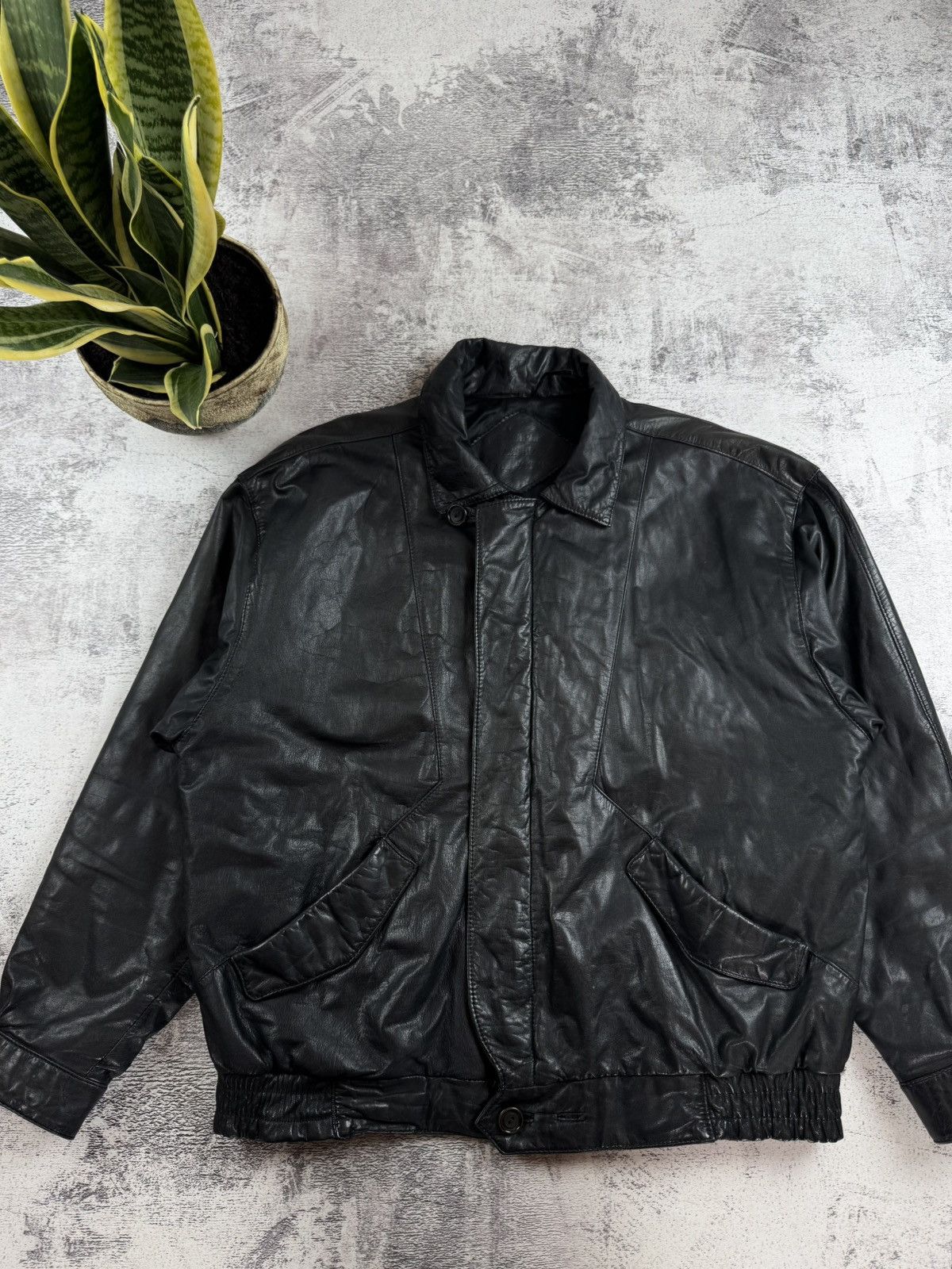Genuine Leather Principles Collection Bomber Korea Large Y2K Jacket Coat Size US L / EU 52-54 / 3 - 5 Thumbnail