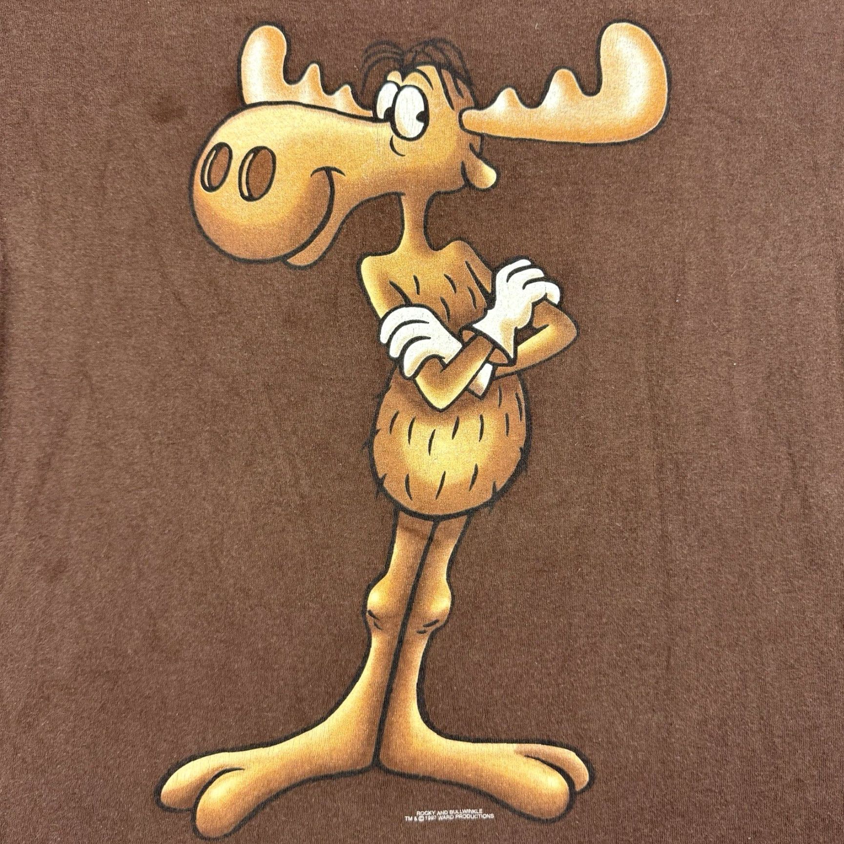 Vintage VINTAGE Stanley Desantis T-Shirt Adult Medium Brown Graphic Print 90s Cartoon Mens Size US M / EU 48-50 / 2 - 6 Thumbnail